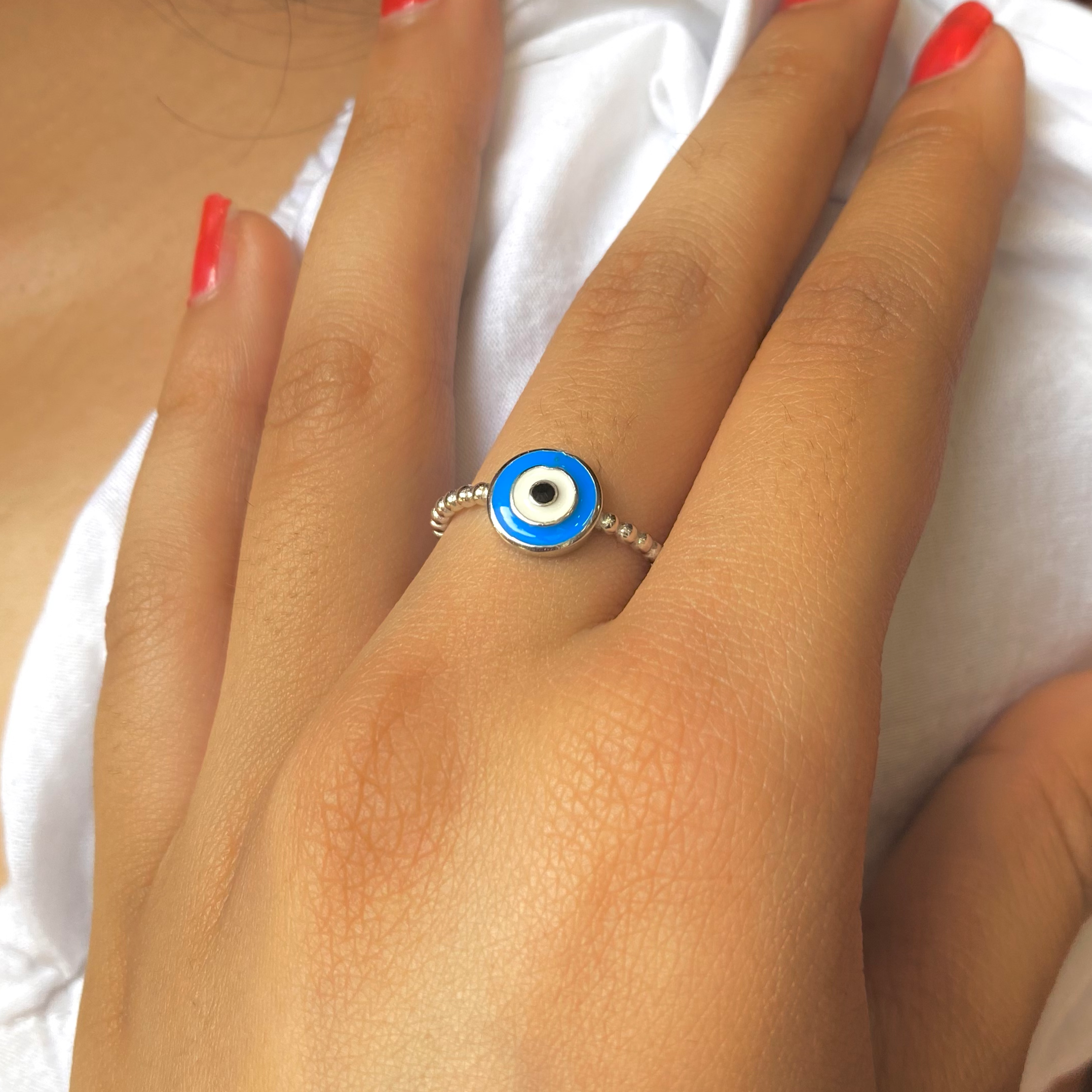 Greek evil 2025 eye ring