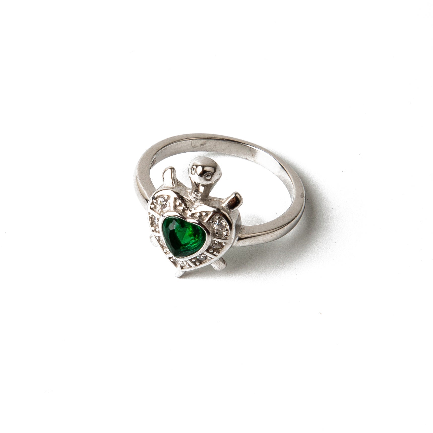 The Colourful Heart Gem Turtle Ring