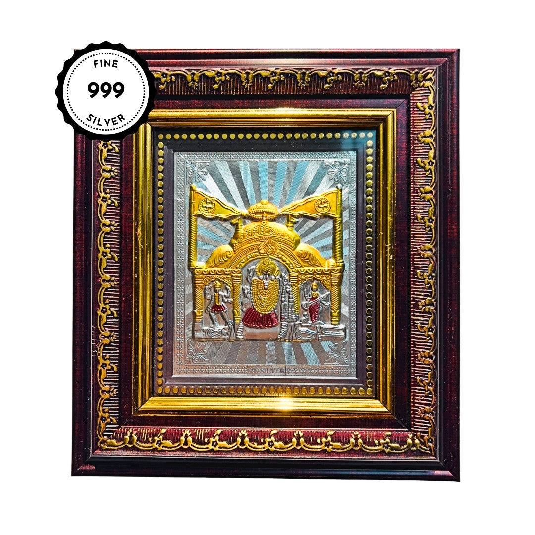 Jhandewali Mata Silver Wall Frame (999 Pure Silver)