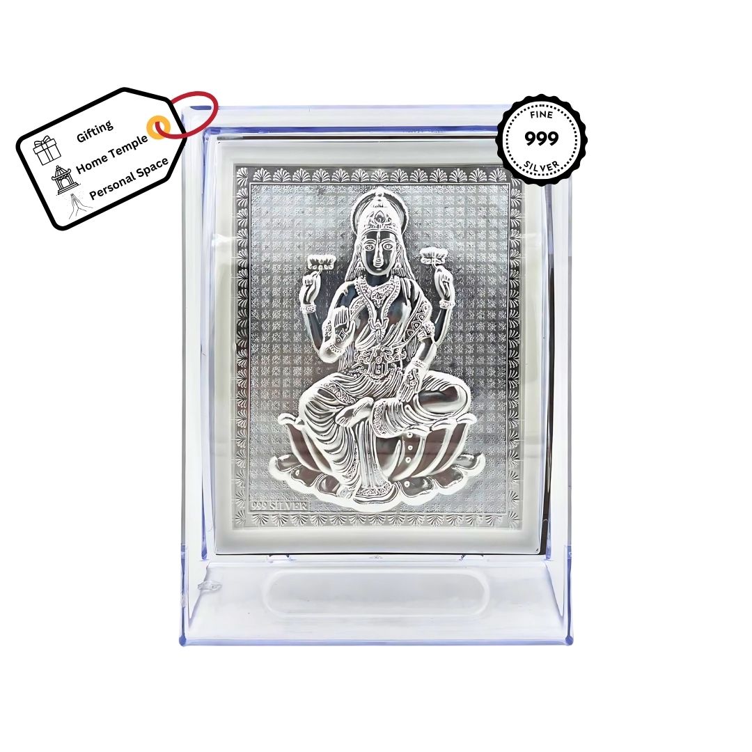 Laxmi Mata Silver Frame (999 Pure Silver)