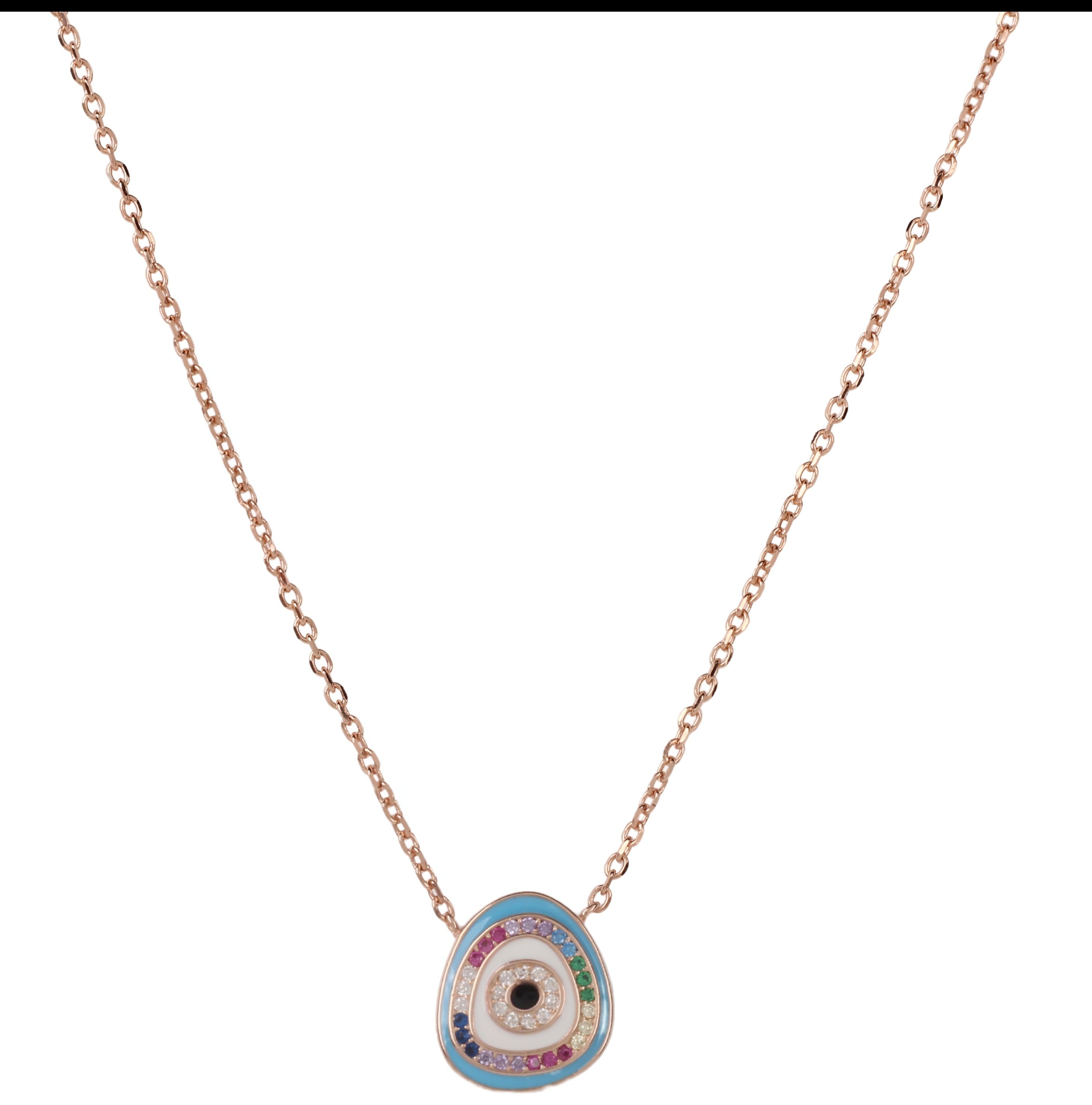 Hamsa Hand With Evil Eye Pendant Necklace Gold | LATELITA | Wolf & Badger