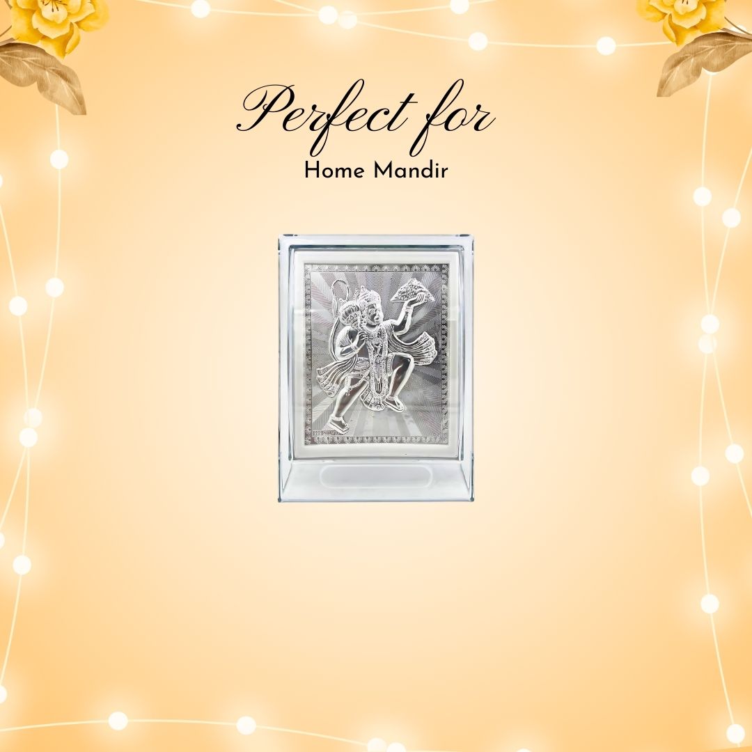 Hanumanji Silver Frame (999 Pure Silver)