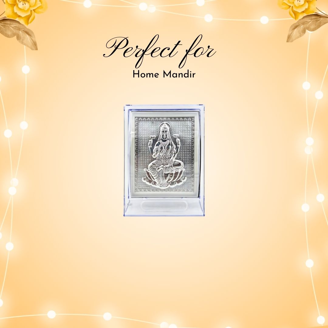 Laxmi Mata Silver Frame (999 Pure Silver)