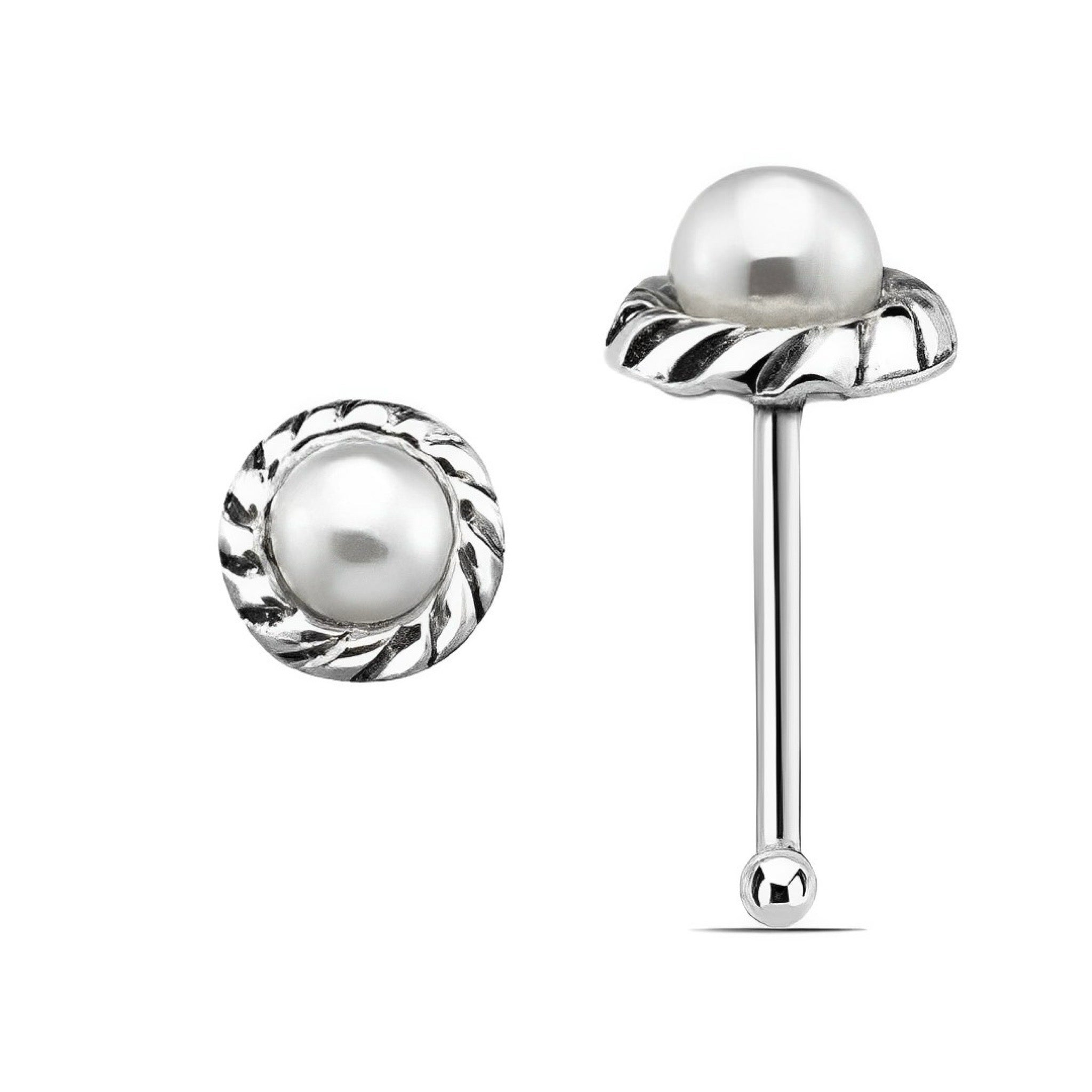 The Fringy Pearl Nose Pin