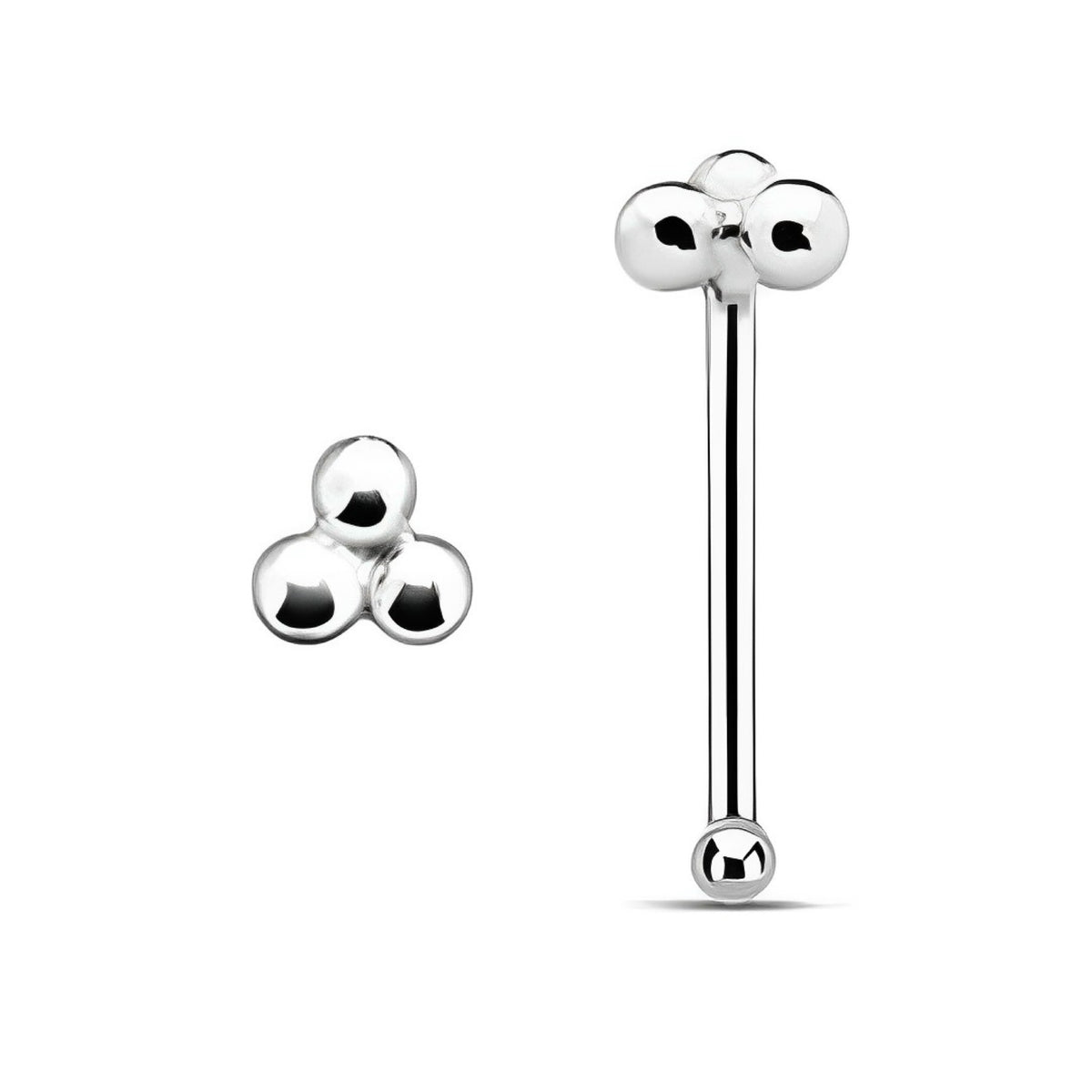 The Silver Clover Nose Pin