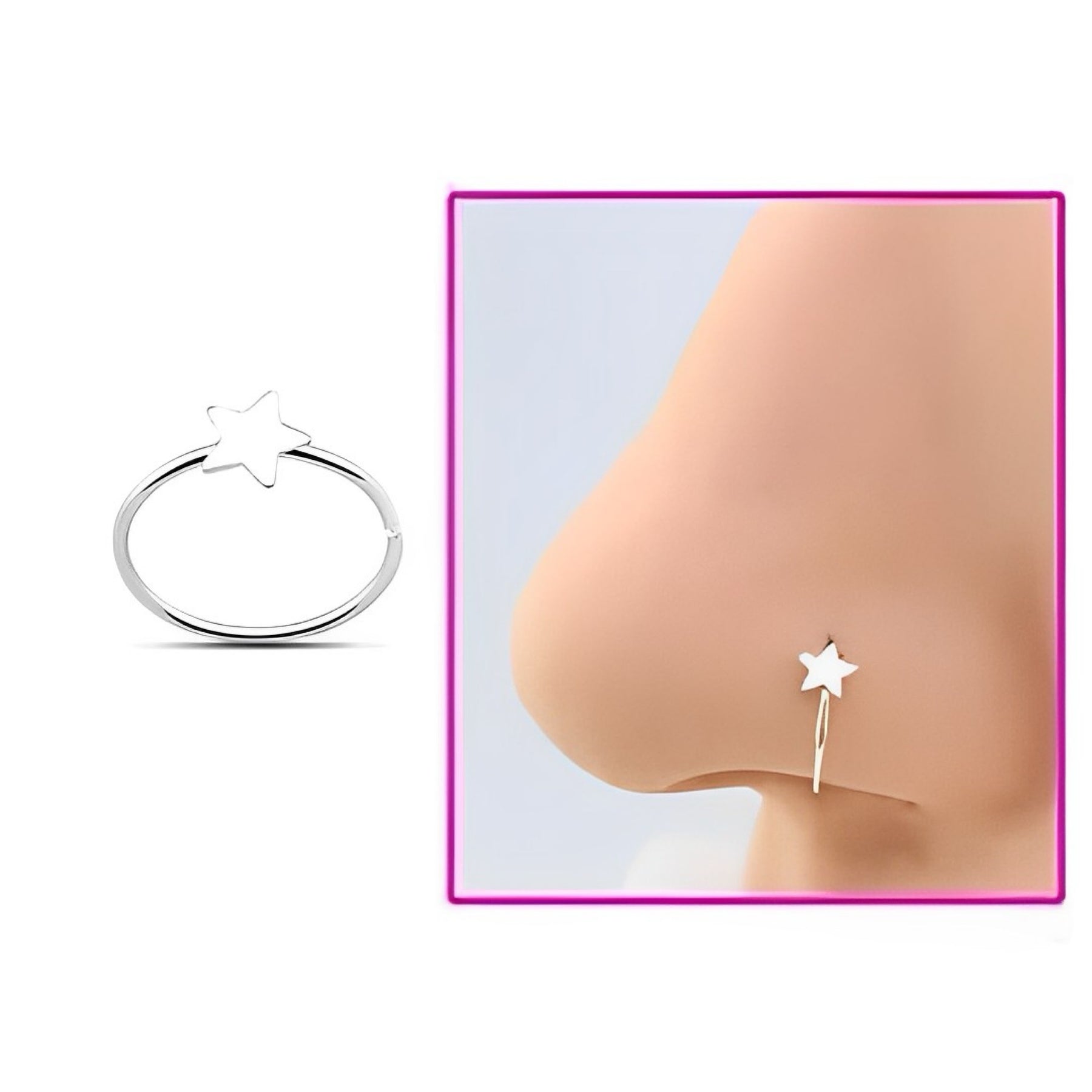 Silver Star Nose Ring