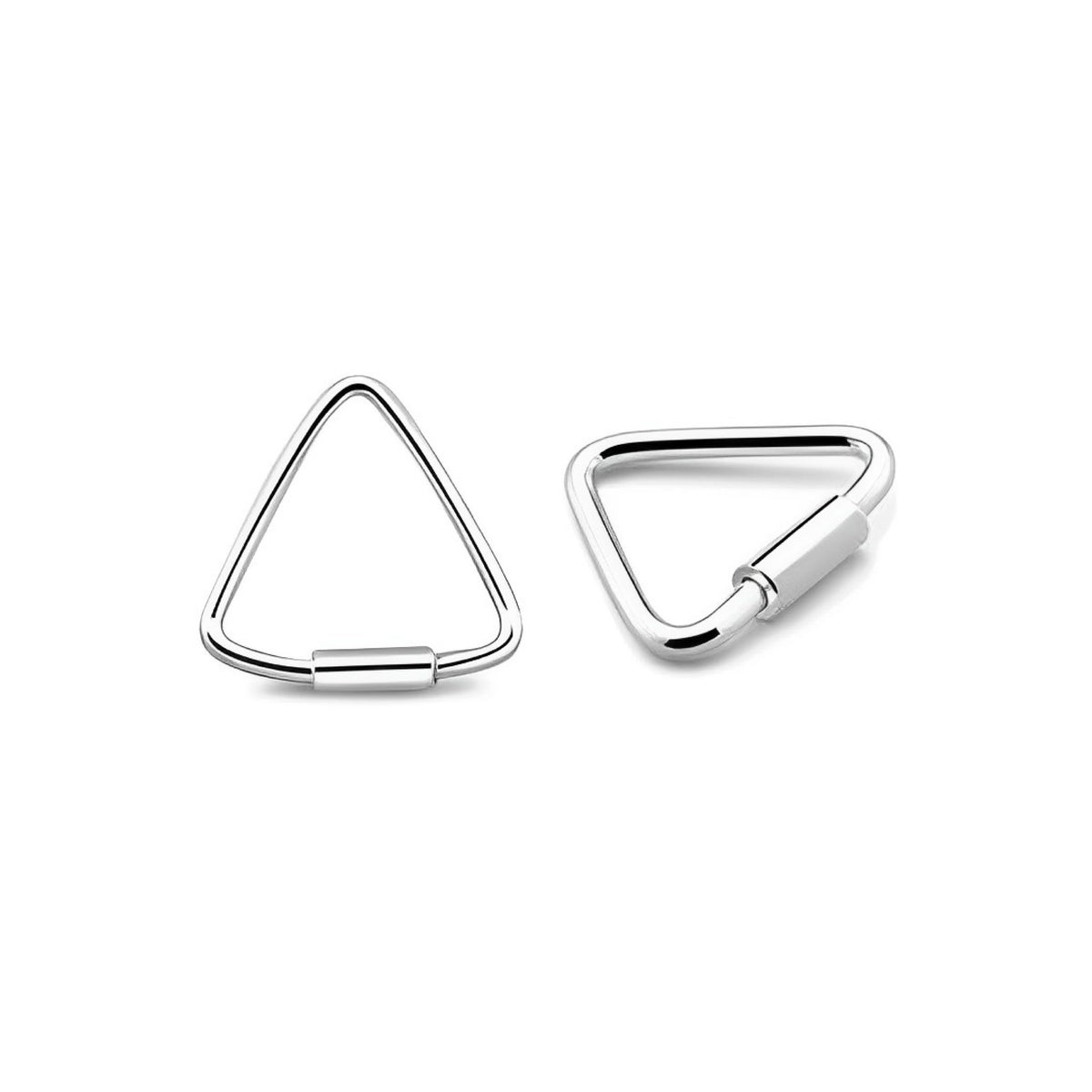 Silver Triangle Nose Hoop