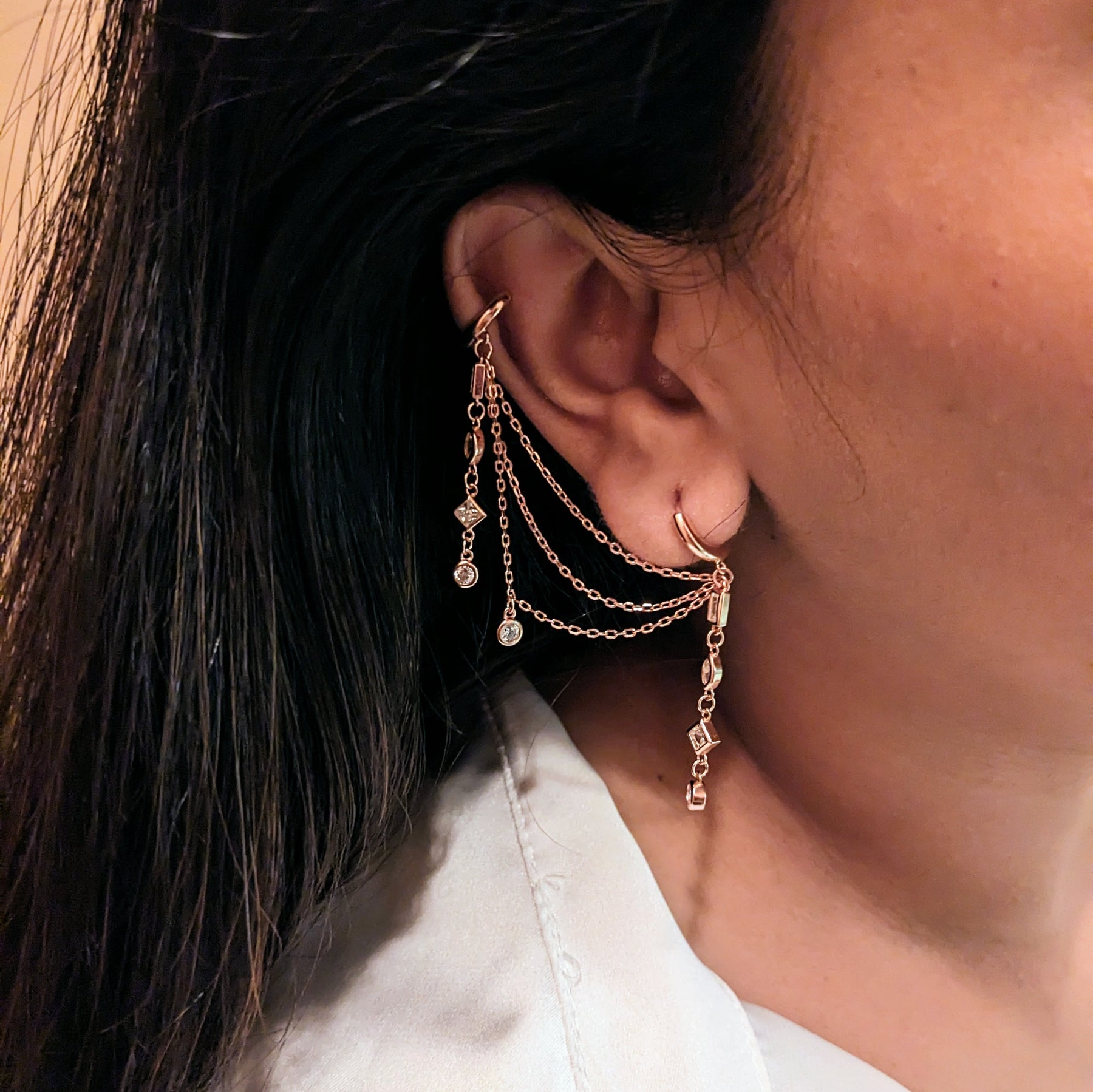 Golden Earrings Ear Cuff Set – FLESO