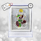 Maa Laxmi Coloured Silver Frame (999 Pure Silver)