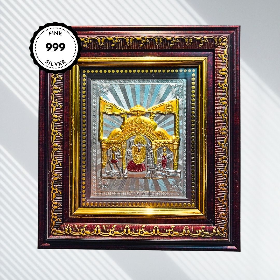 Jhandewali Mata Silver Wall Frame (999 Pure Silver)