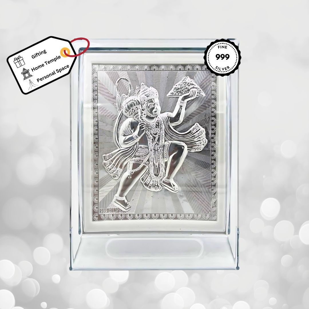 Hanumanji Silver Frame (999 Pure Silver)