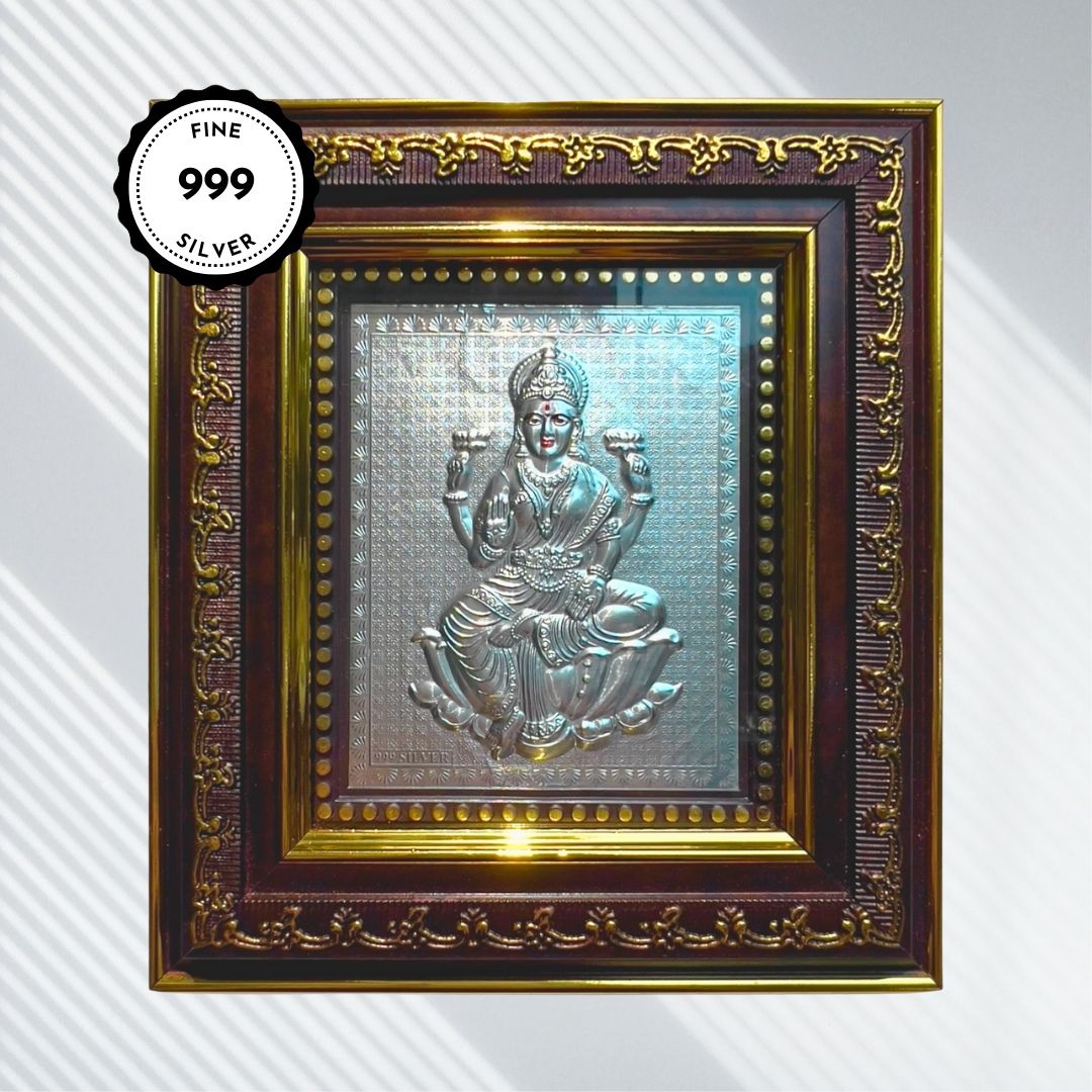 Laxmi Mata Silver Wall Frame (999 Pure Silver)