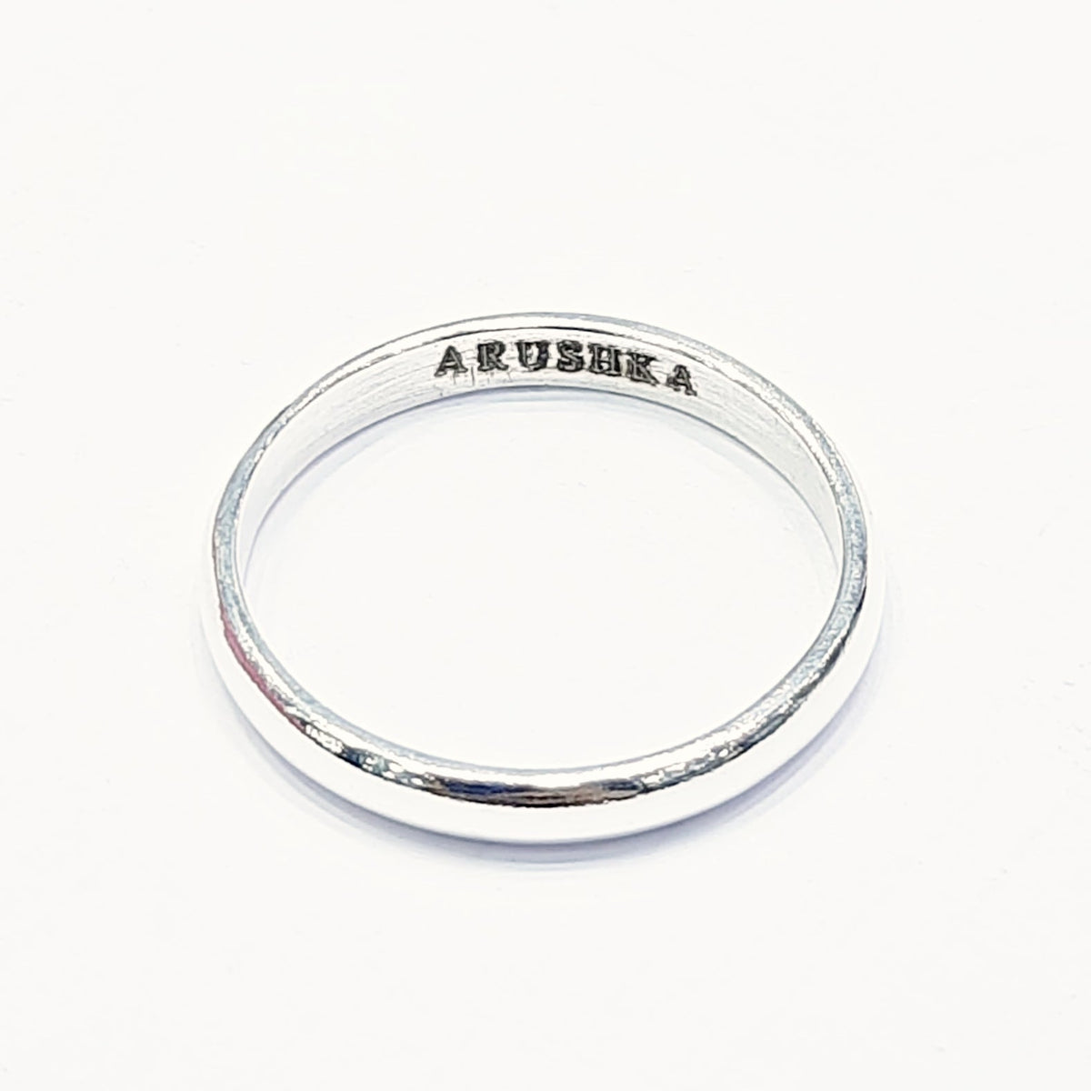 Write name on silver ring cheap