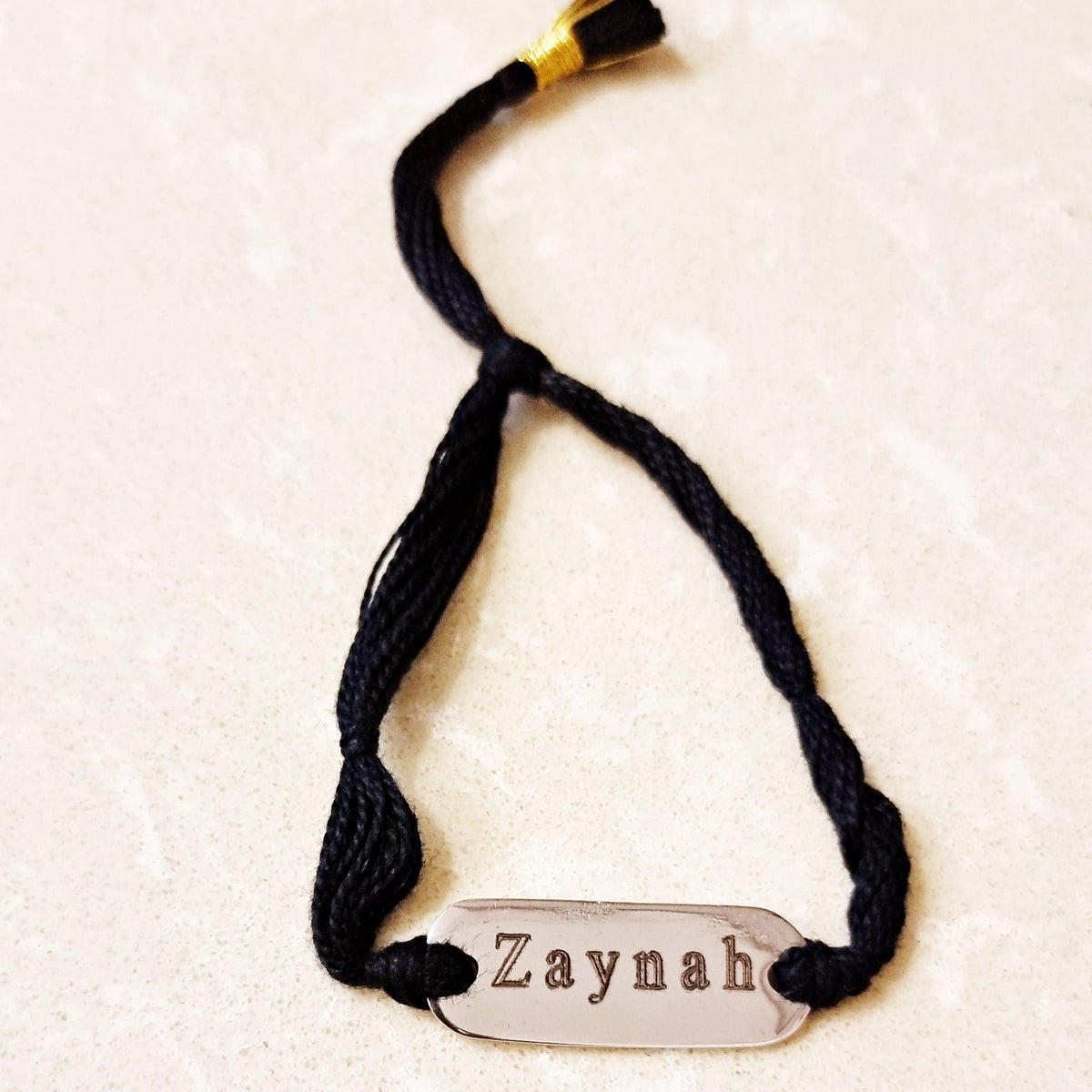 Customised Name Carved Thread Bracelet/Anklet