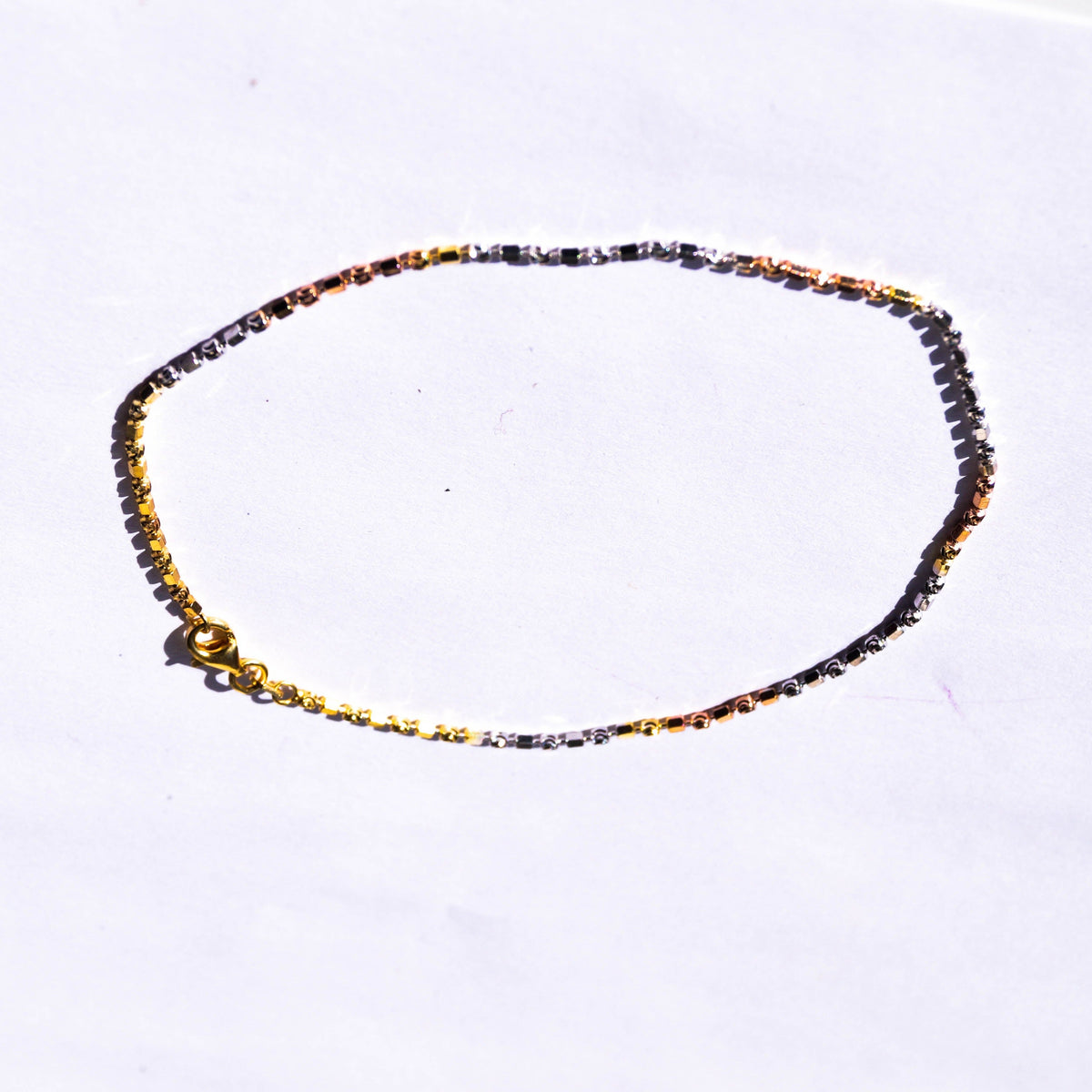 Dainty Tricolored Beaded Anklet (Single/Pair)