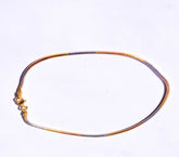 Round Snake Chain Tricolored Anklet (Single/Pair)