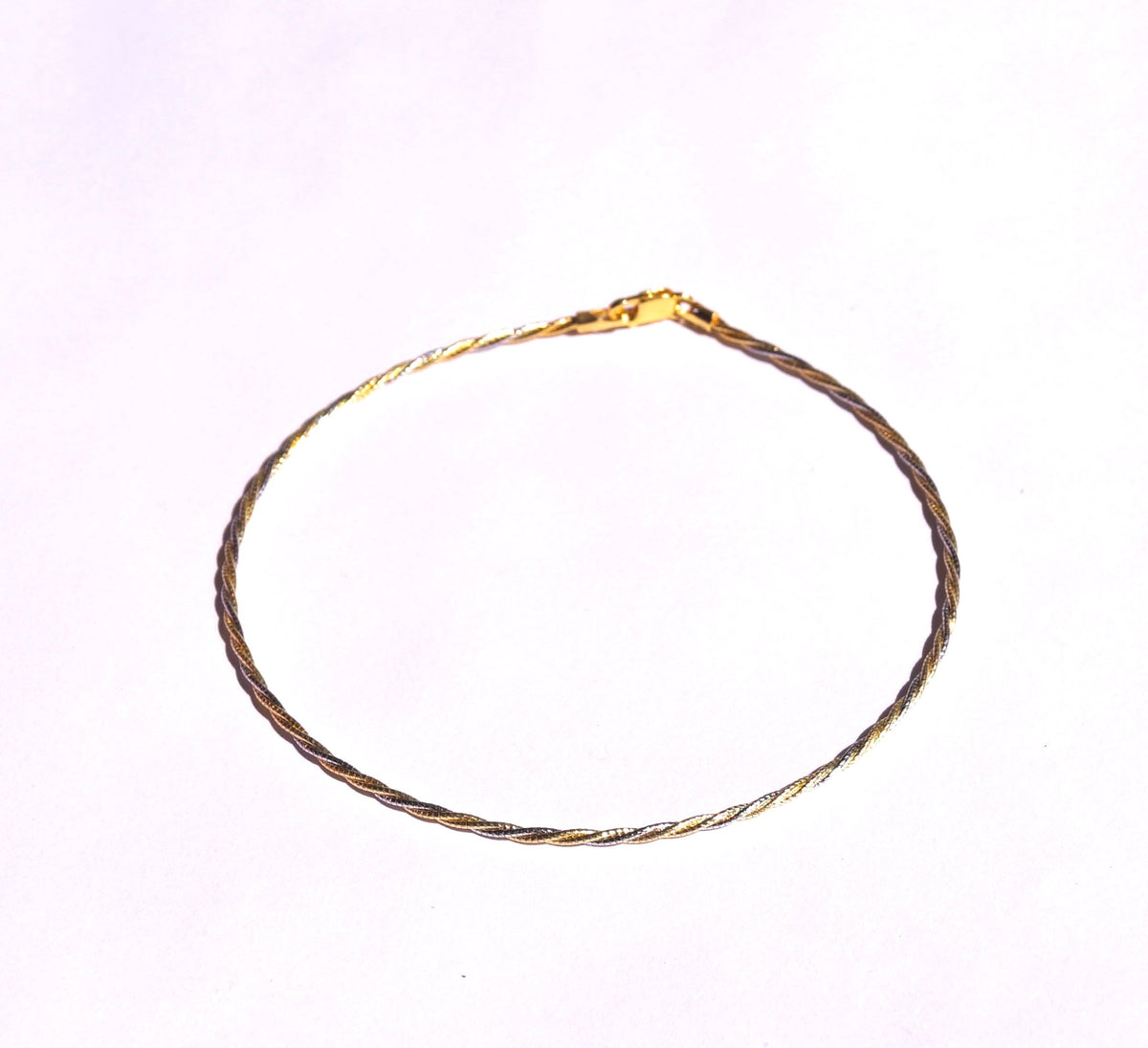 Thin Duo Coloured Spiral Anklet (Single/Pair)
