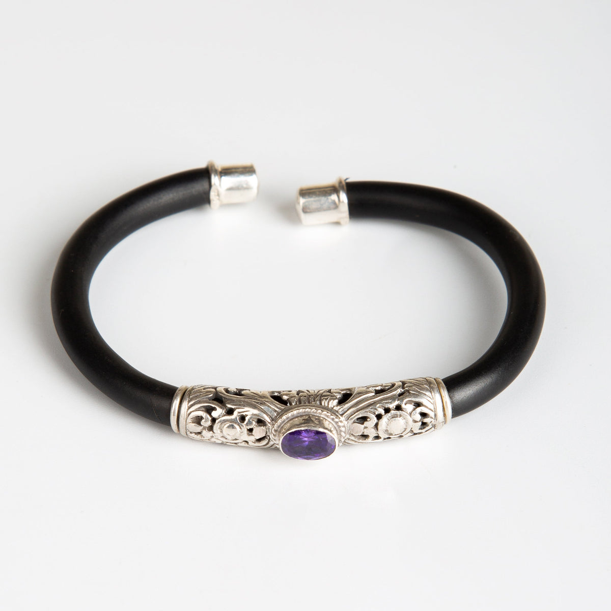 Purple Carved Kada Bracelet (Unisex)