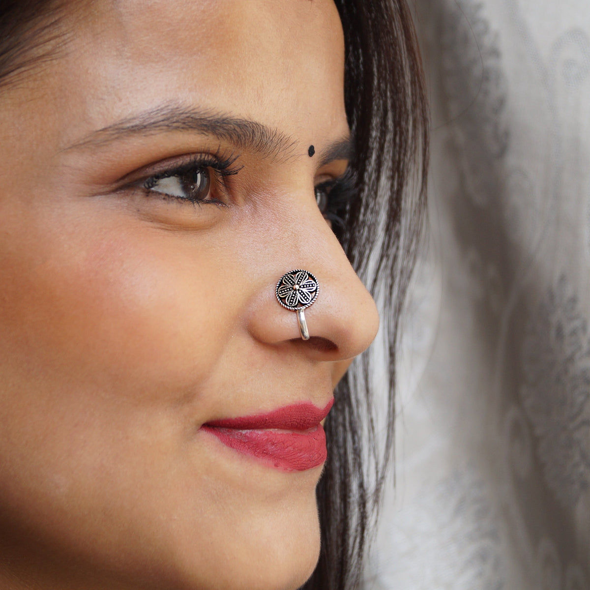 The Phool Chakra Clip on Nose pin
