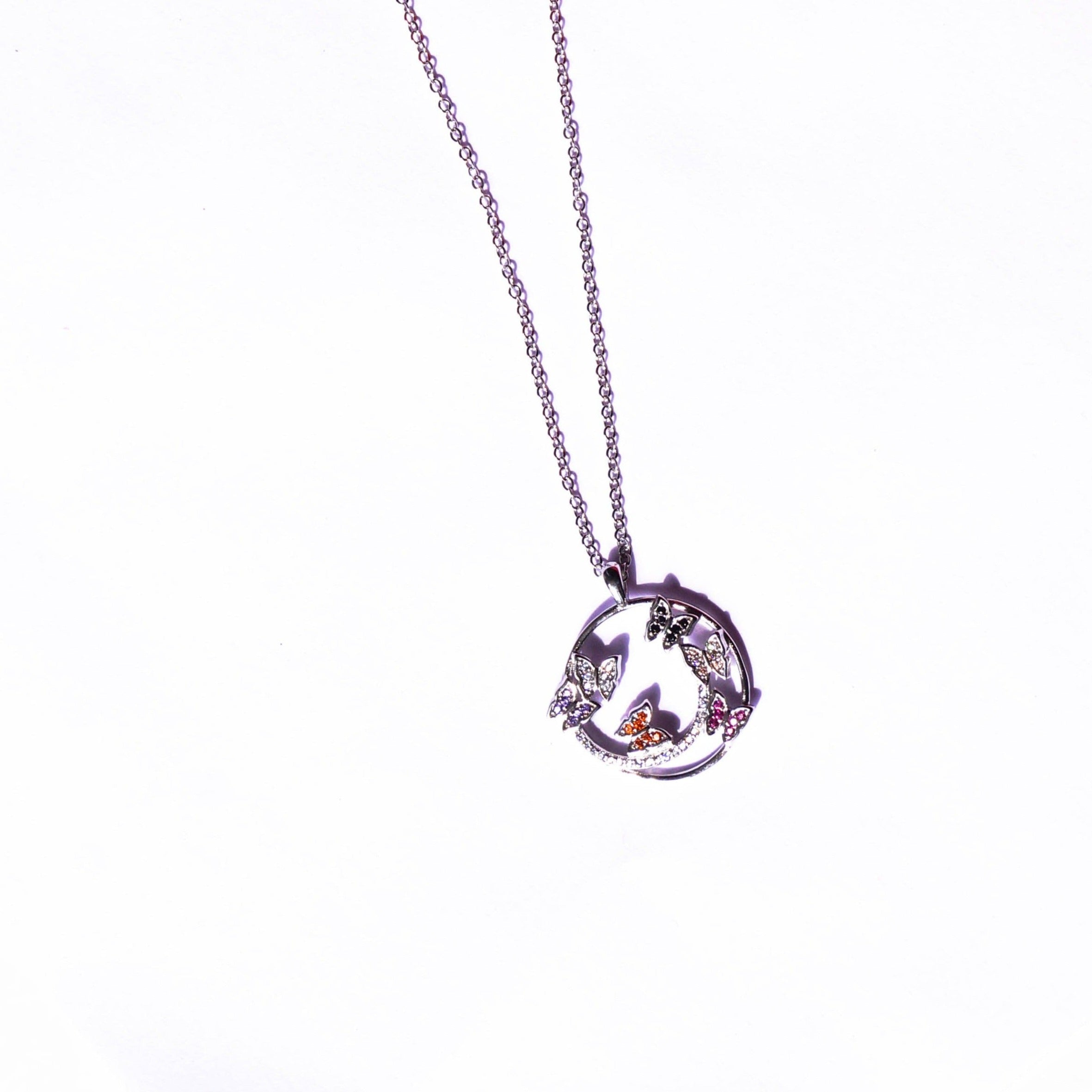 Circle of Butterfly Pendant Chain
