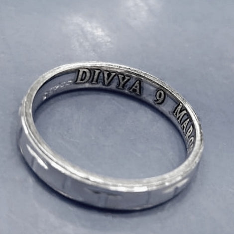 Customised Name Carved Ring