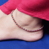 Red & Black Nazariya Anklet (Single/Pair)
