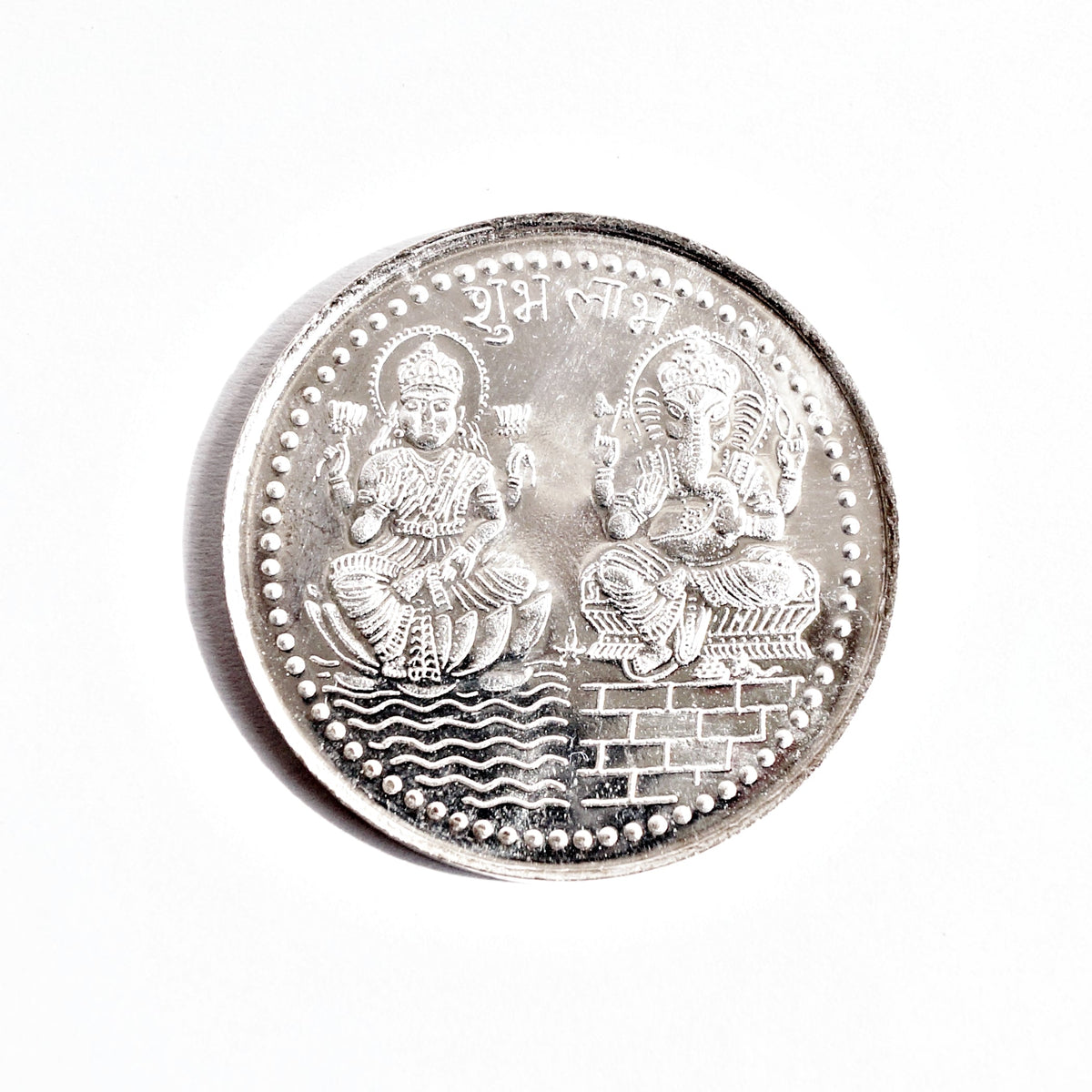 Pure Silver 20 Grams Lakshmi-Ganesh Shubh-Laabh Coin