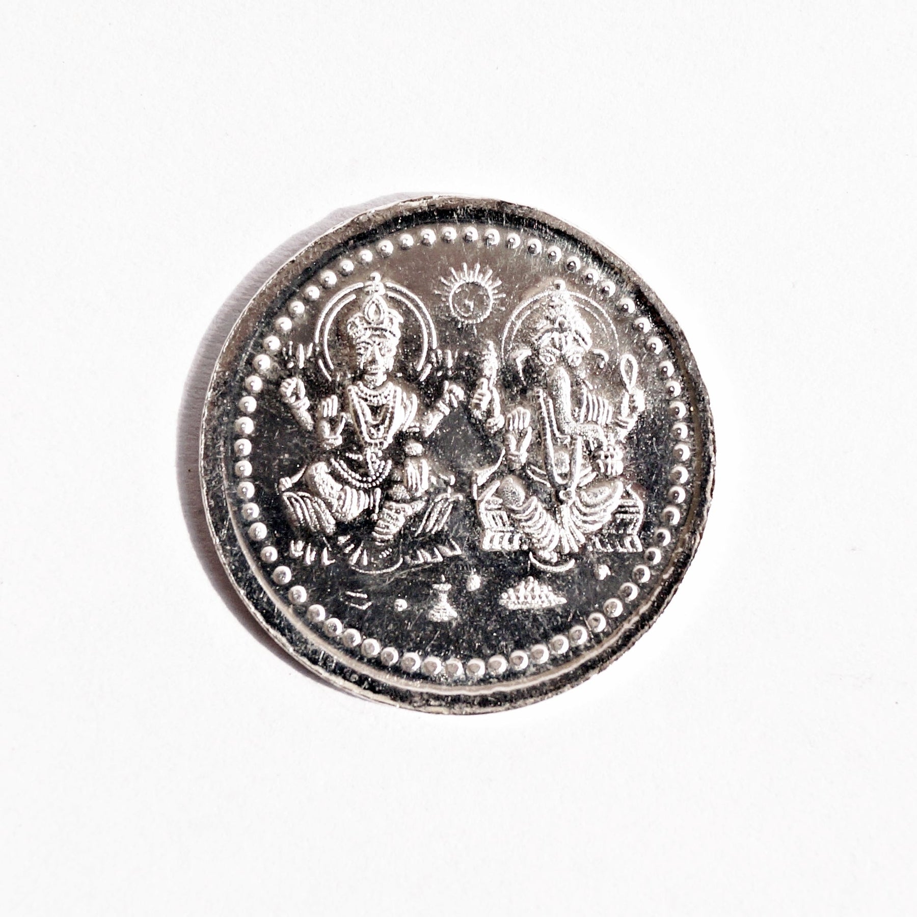 Pure Silver 5 Grams Lakshmi-Ganesh Om Coin