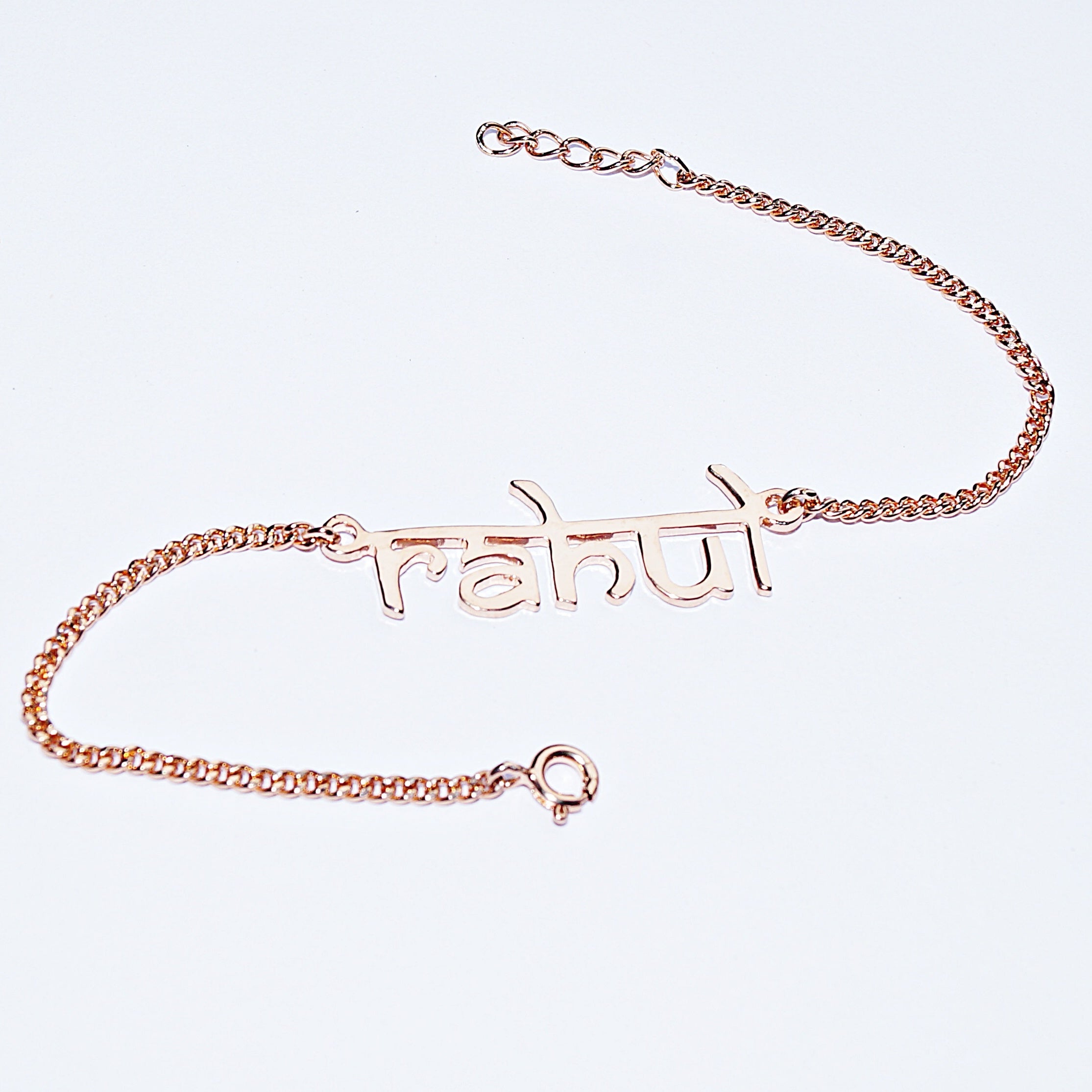 Customised Name Stencil Chain Bracelet/Anklet