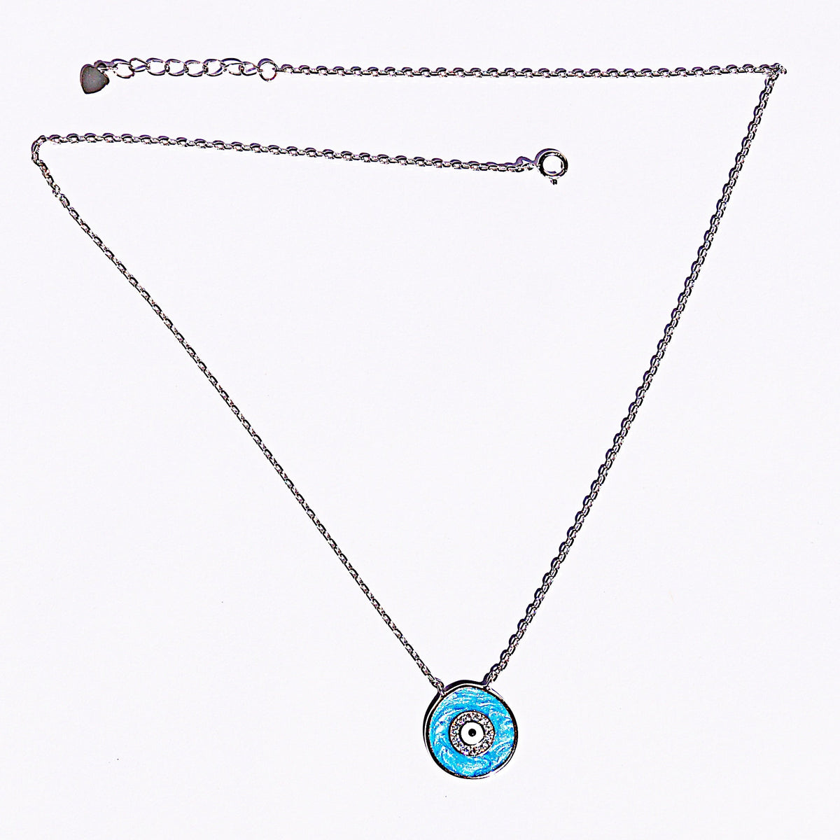 Resin Sky Blue evil eye Neck chain