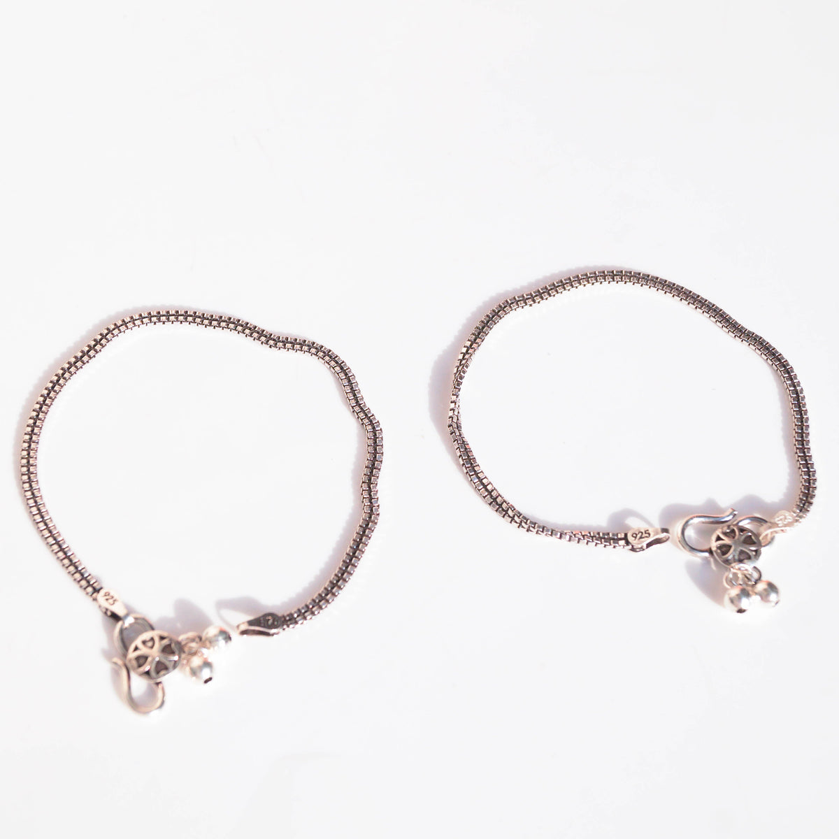 Flattened Chain Kids Anklet (Pair)