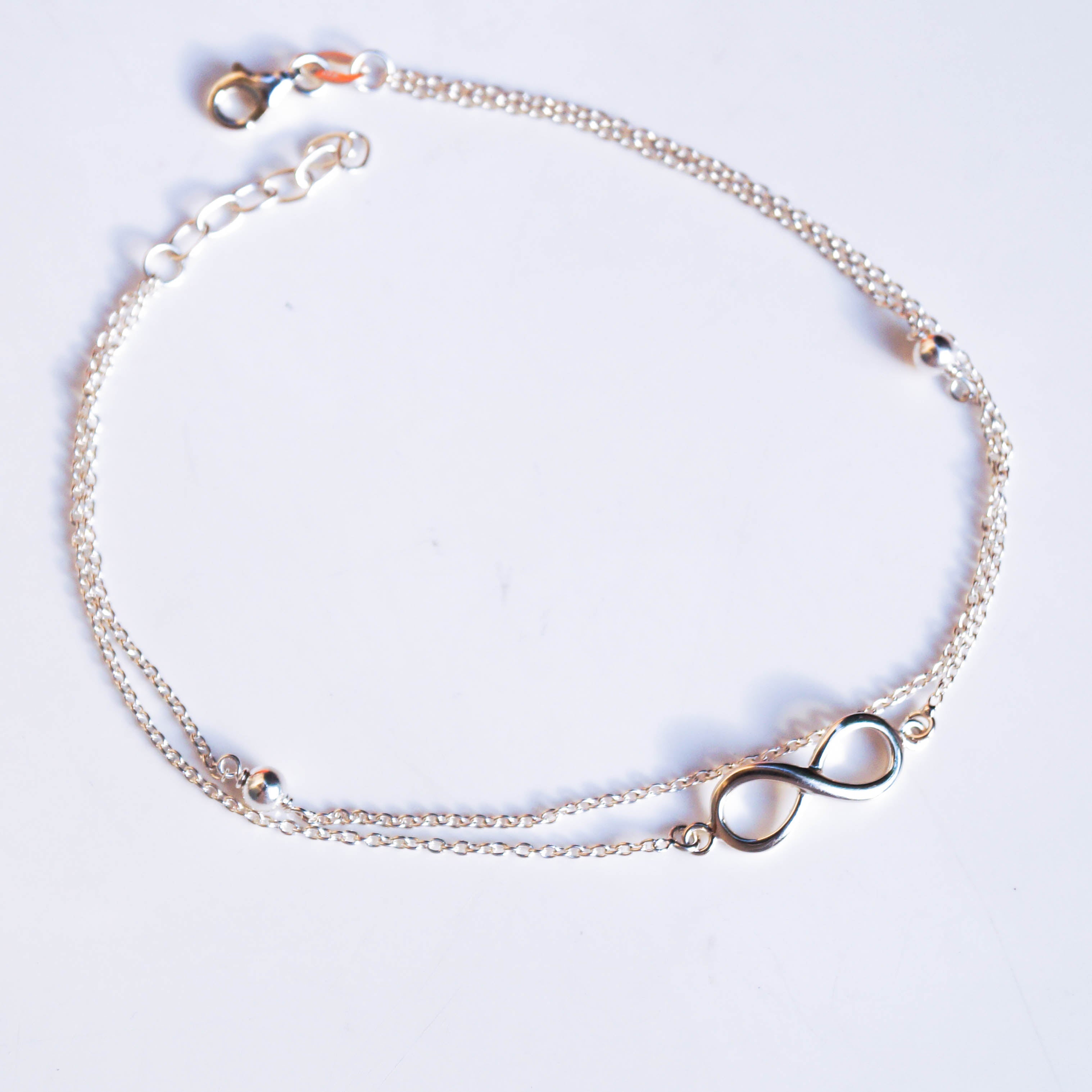 Infinity Double Chain Anklet (Single/Pair)
