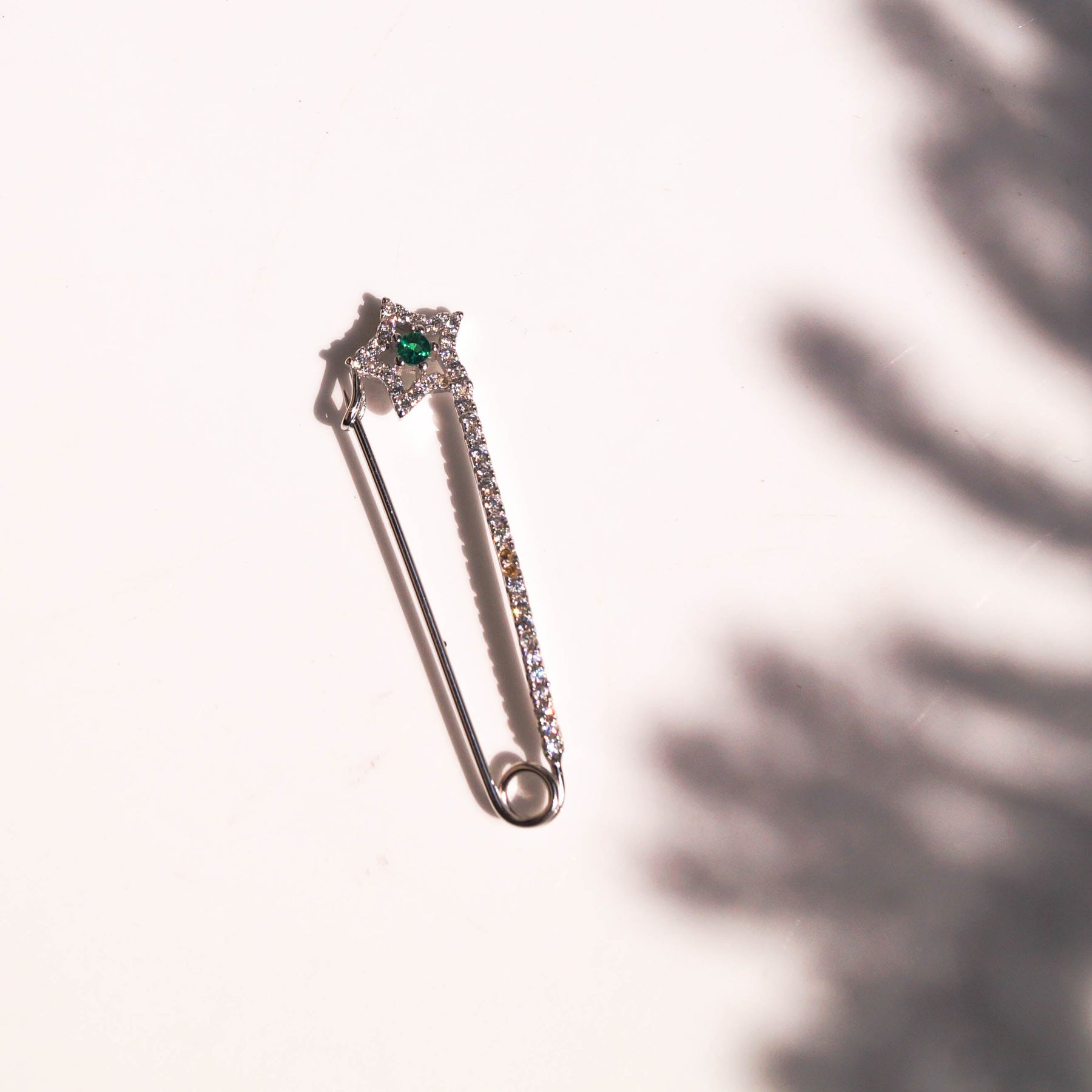 Green Starry safety Pin