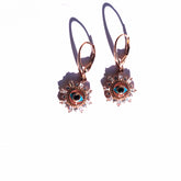 Beautiful Turquoise & Silver Evil Eye Drop Earrings