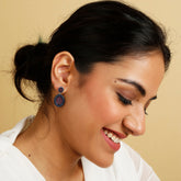 Oval Drop Glam Earrings