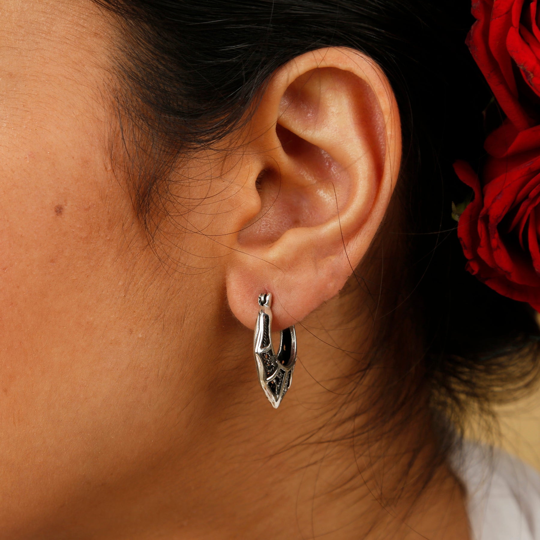 Intricate Leaf Clip-On Earrings