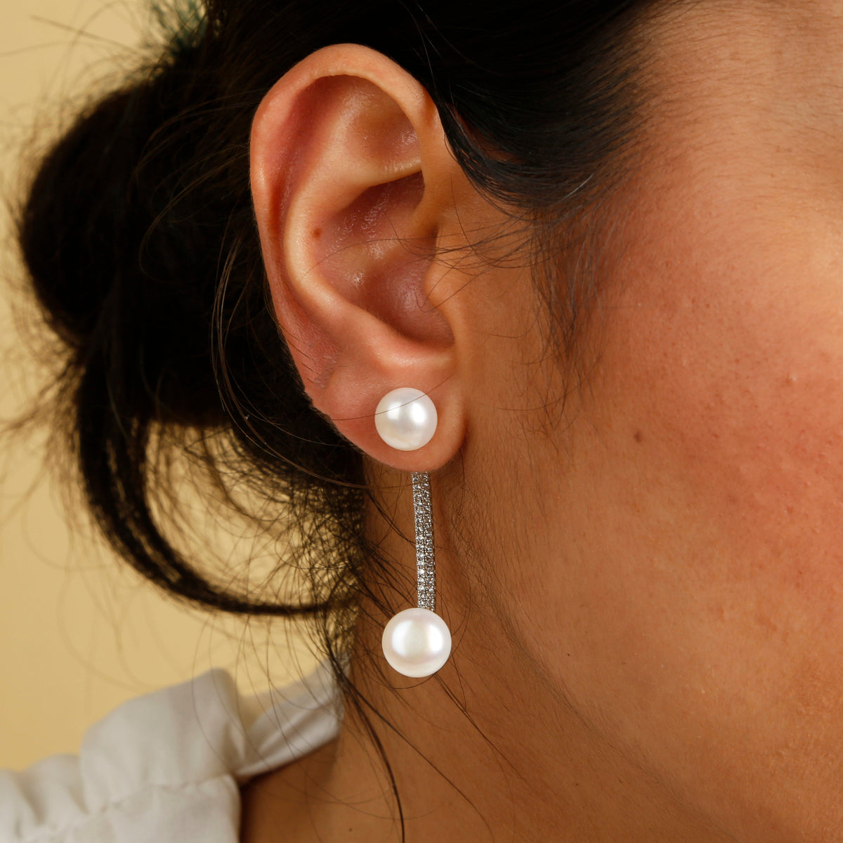 Pearly Detachable Modern Earrings