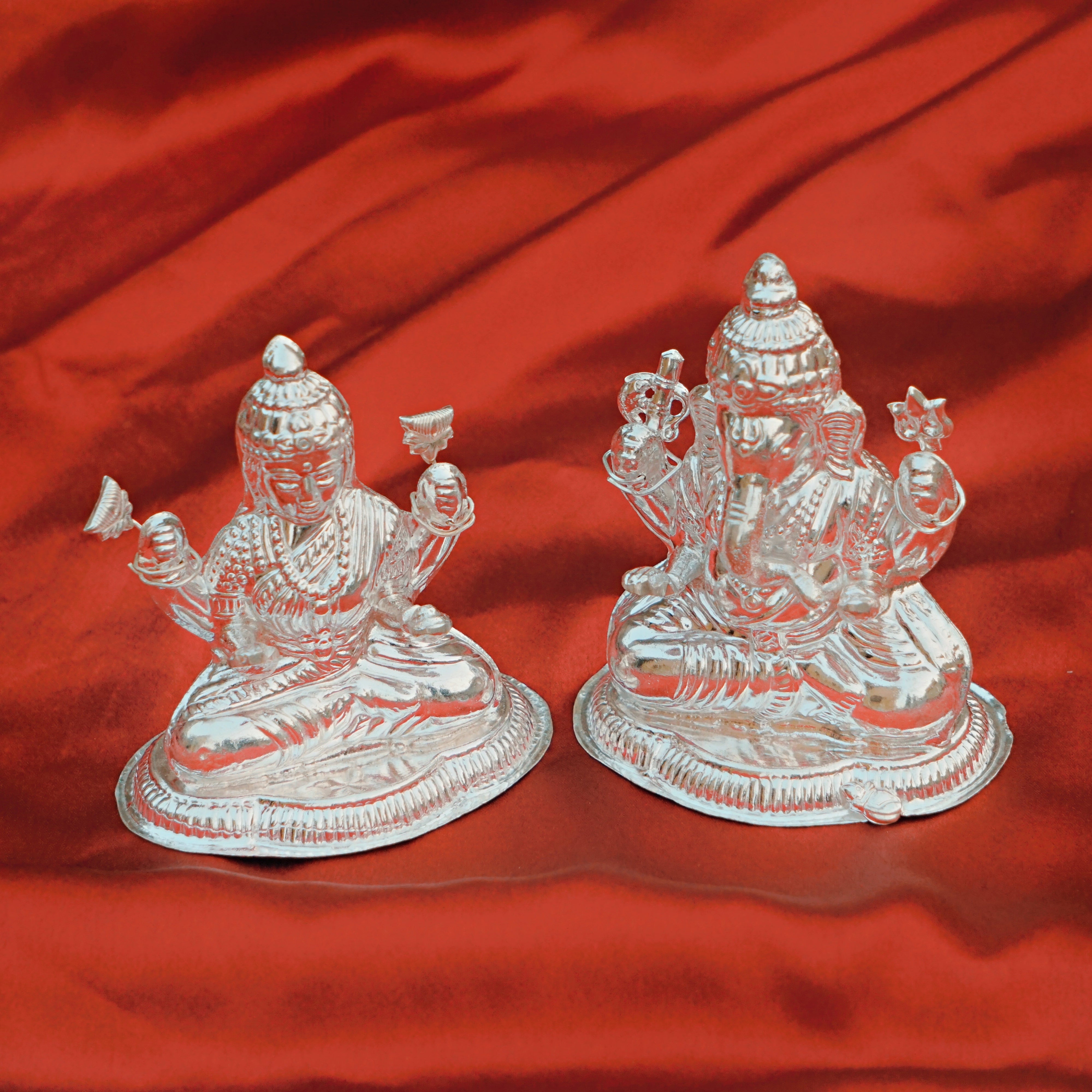 Sterling Silver Lakshmi-Ganesh Murti Set