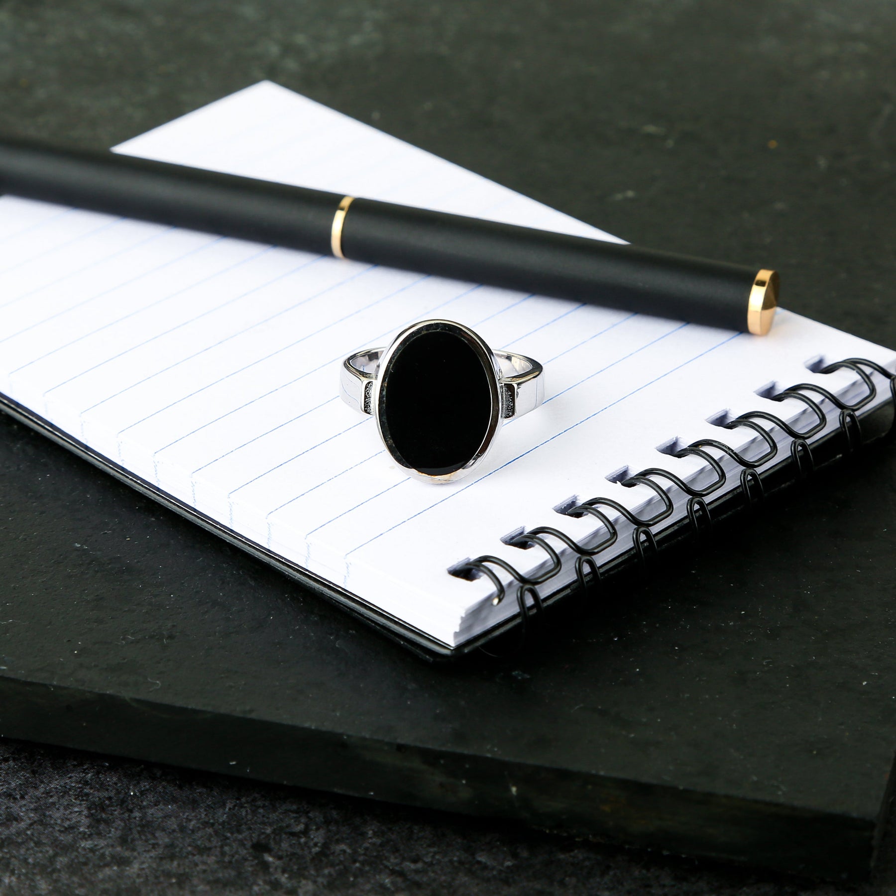 The Classic Oval Black Finish Ring