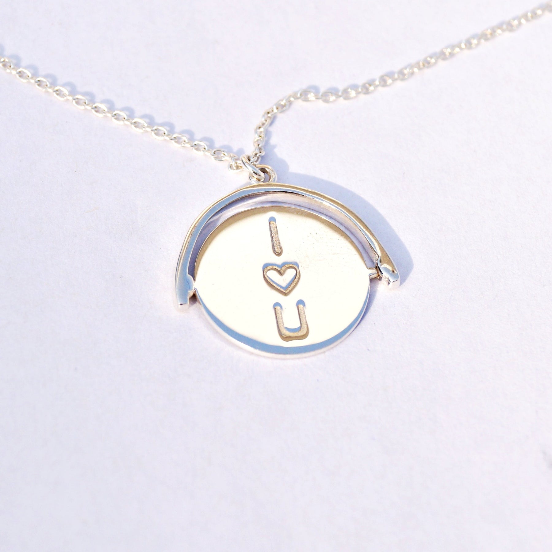 I Love You Forever Reversable Pendant Chain