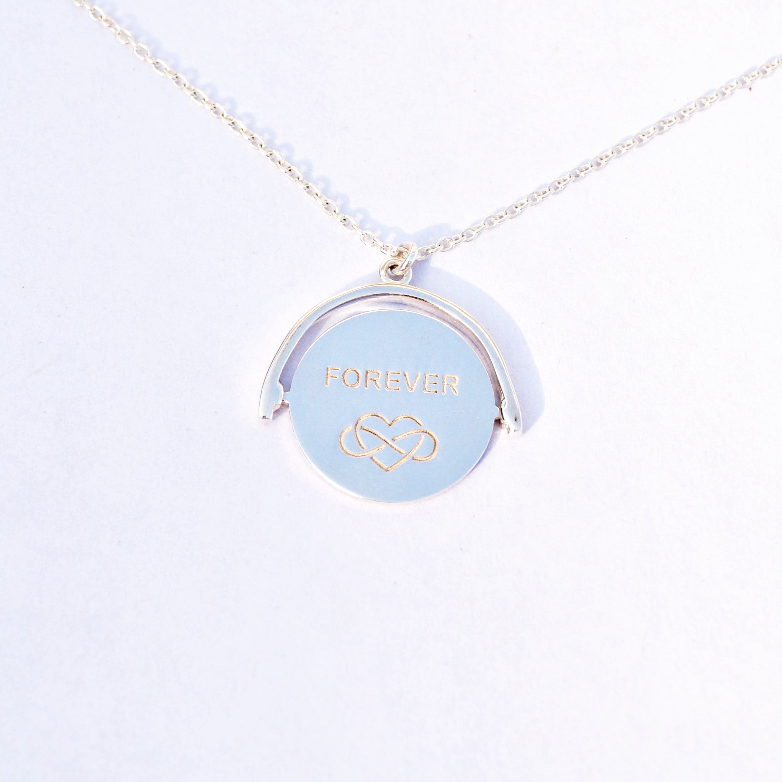 I Love You Forever Reversable Pendant Chain