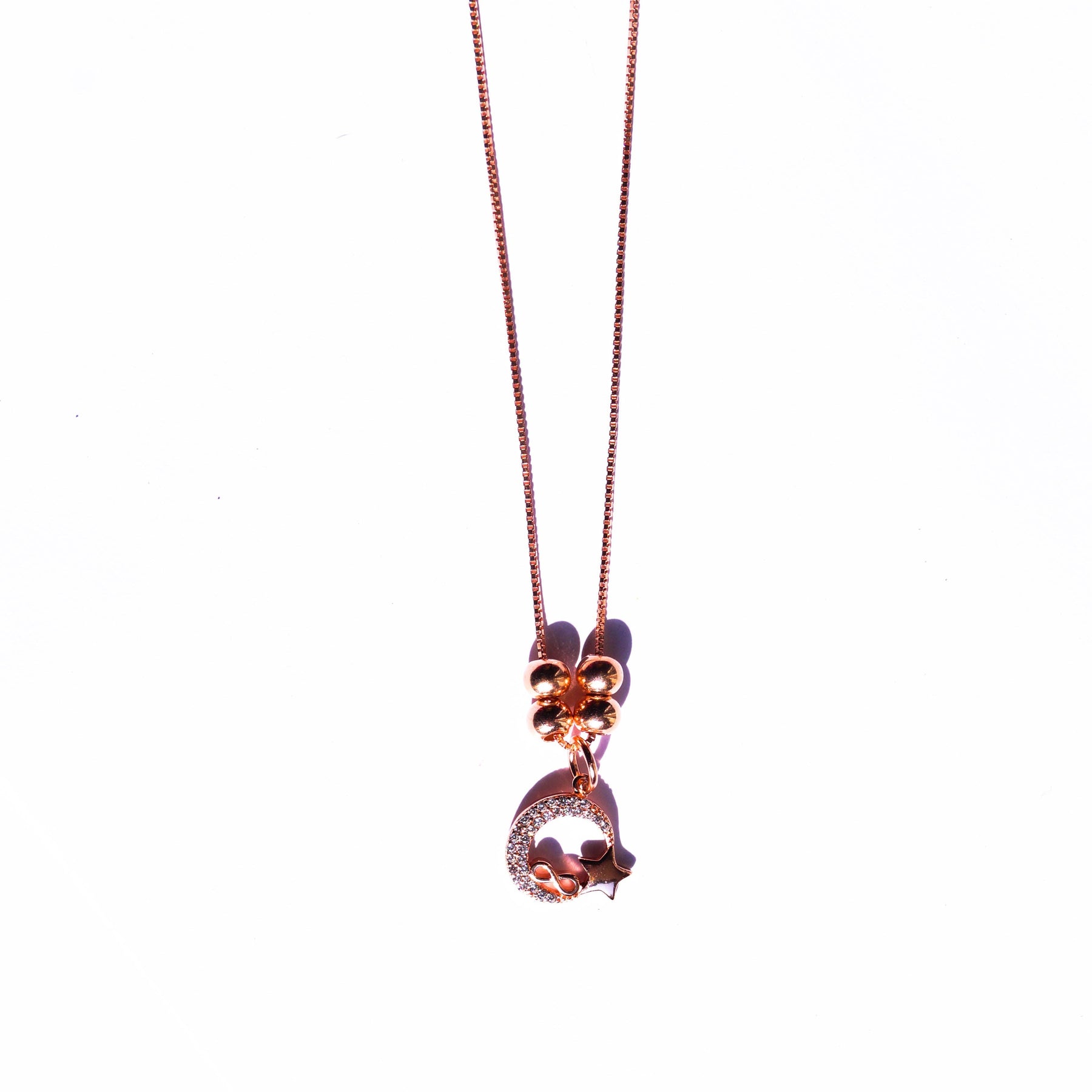 Studded Starry Infinity Pendant Chain