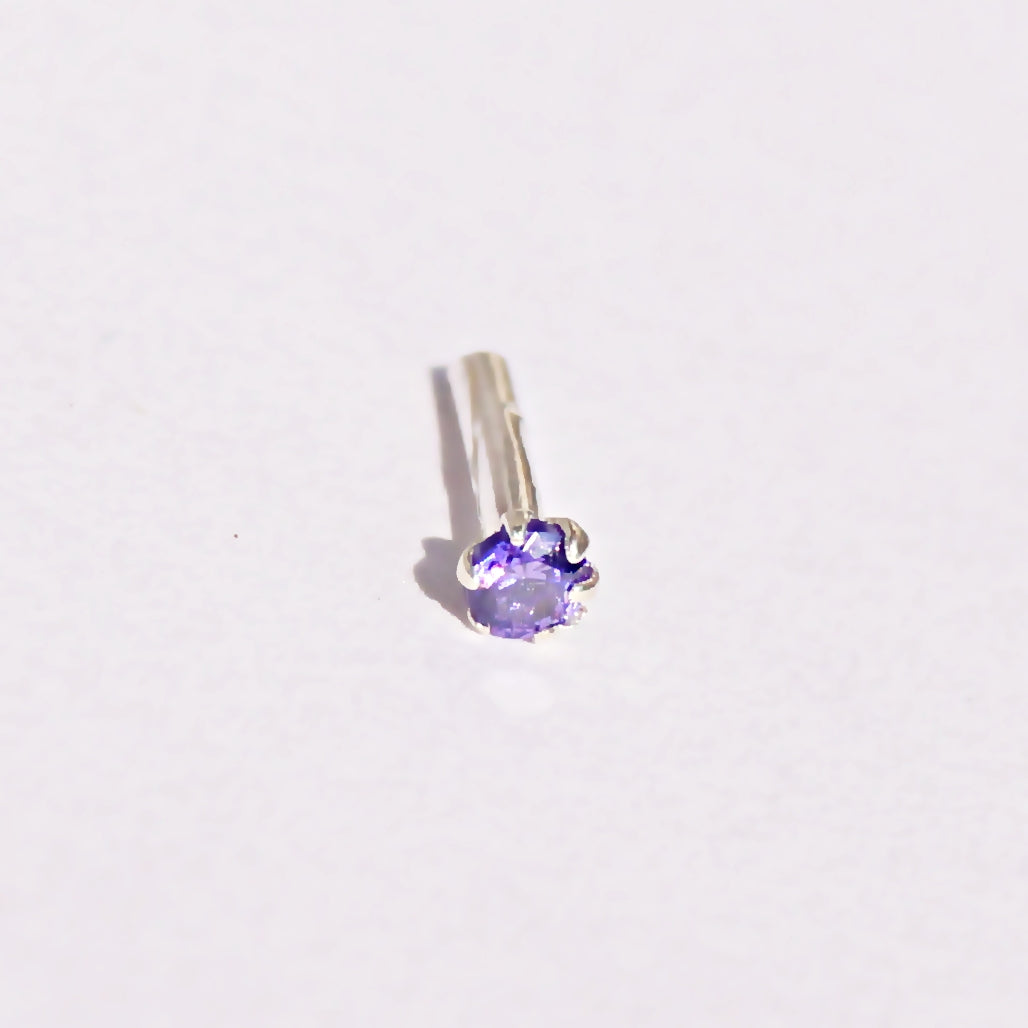 The Colourful Round-cut Solitaire Nosepin