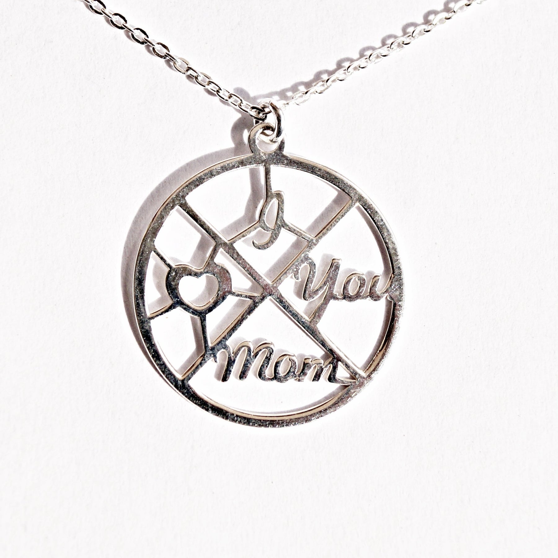 I Love You Mom Pendant Chain