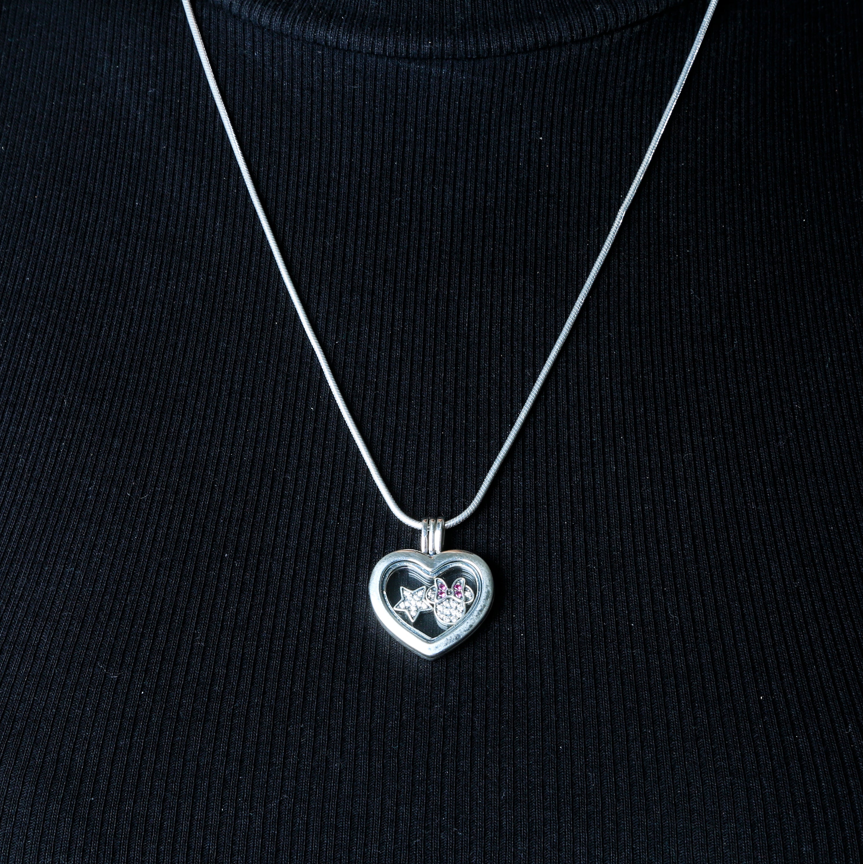 Heart Glass Pendant (Charm/Photo Holder)