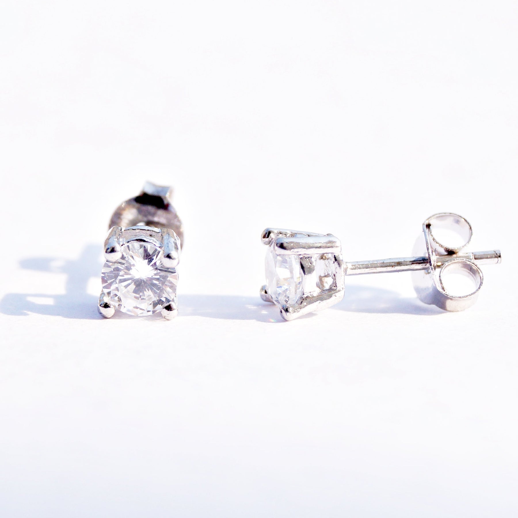 Scintillating Solitaire Studs (4mm)