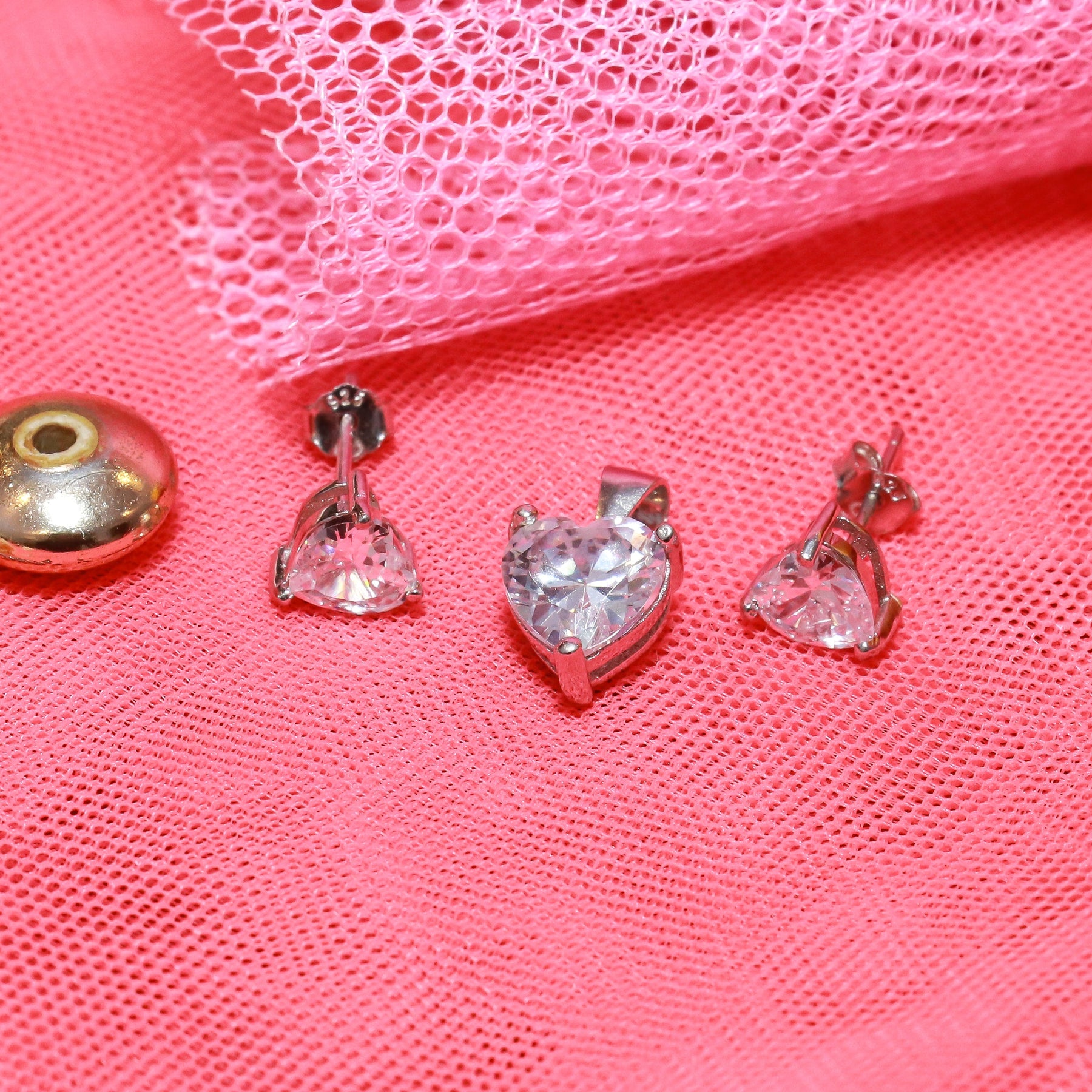 Heart of Diamond Pendant Set