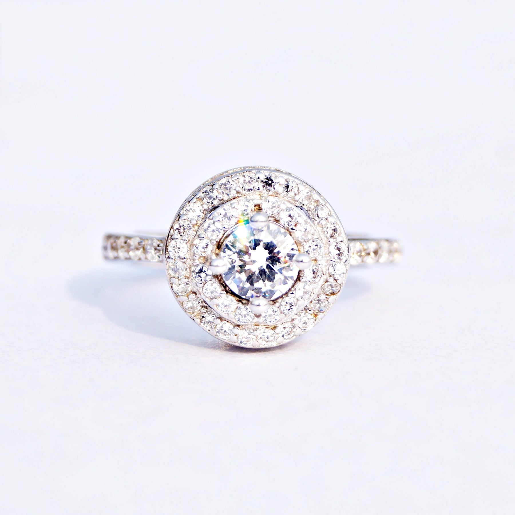 The Cake Cut Cz Ring