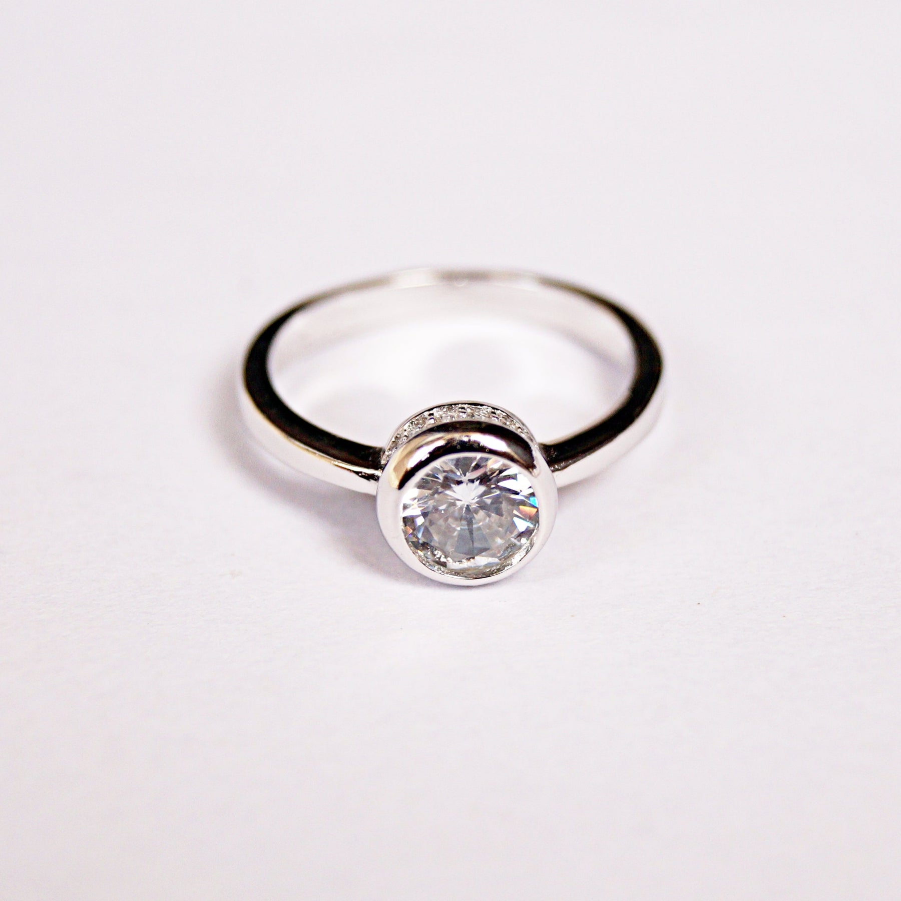 Solitaire Ring with Surprise Diamonds