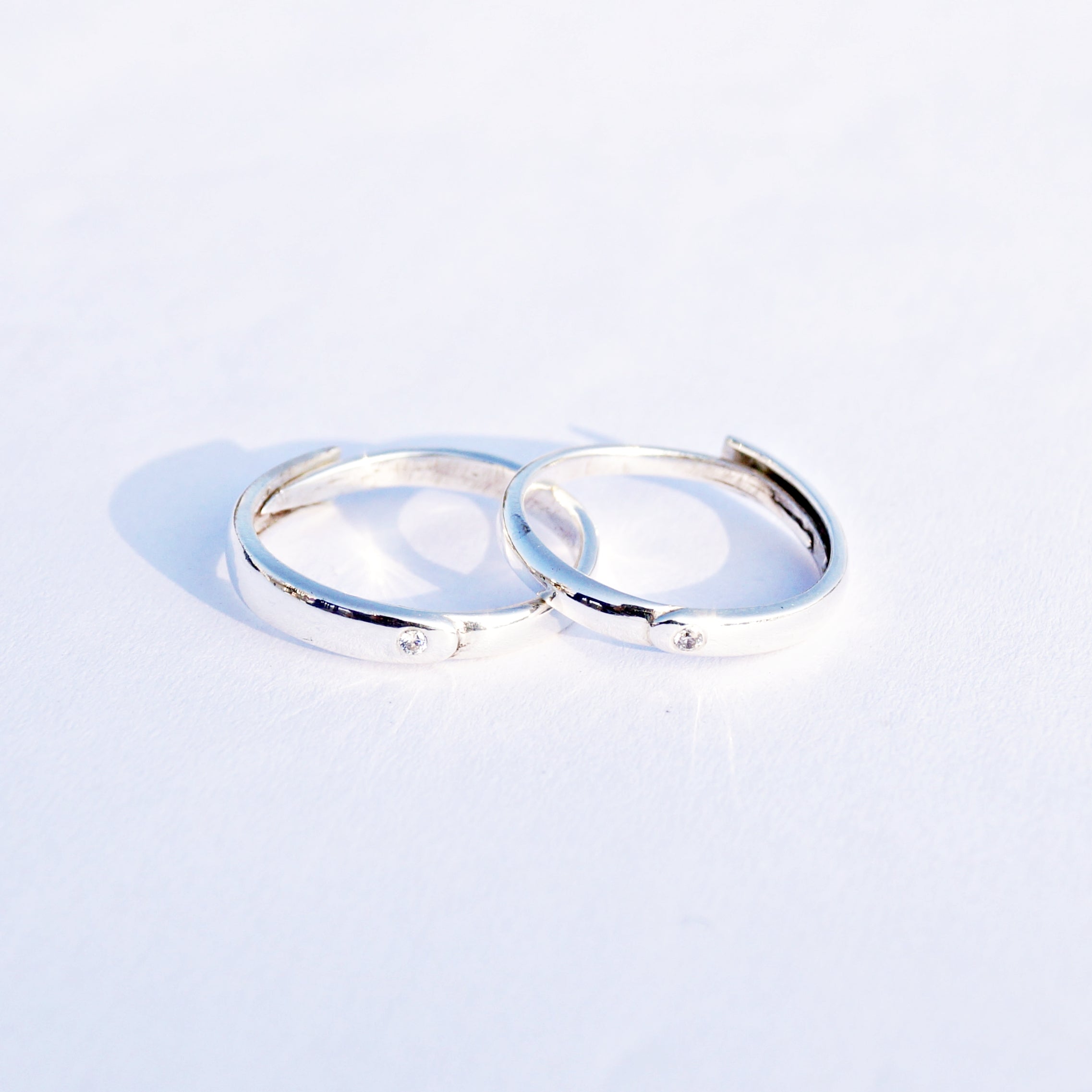 The Classic Adjustable Couple Ring Band (Pair)